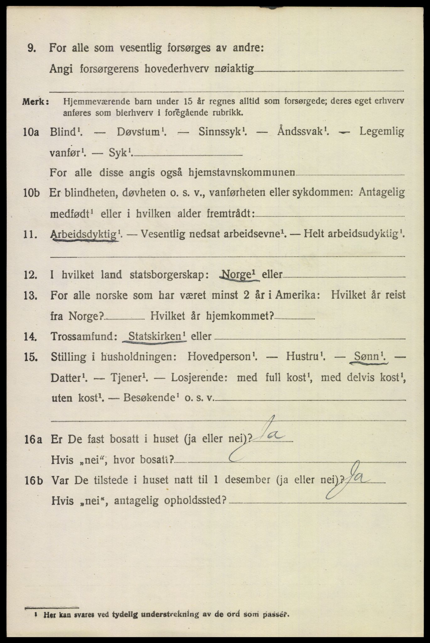 SAH, Folketelling 1920 for 0436 Tolga herred, 1920, s. 3070