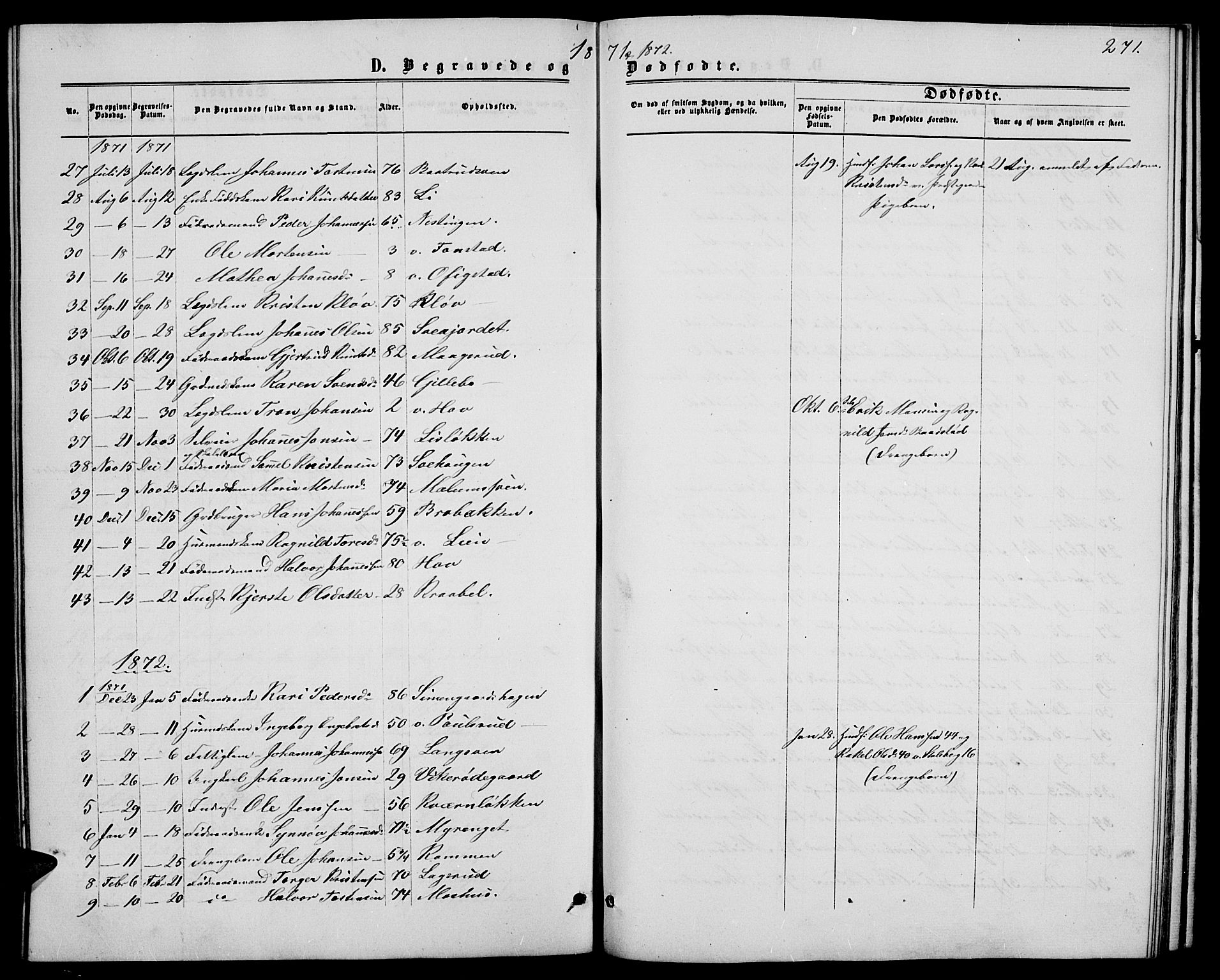 Øyer prestekontor, AV/SAH-PREST-084/H/Ha/Hab/L0001: Klokkerbok nr. 1, 1863-1877, s. 271