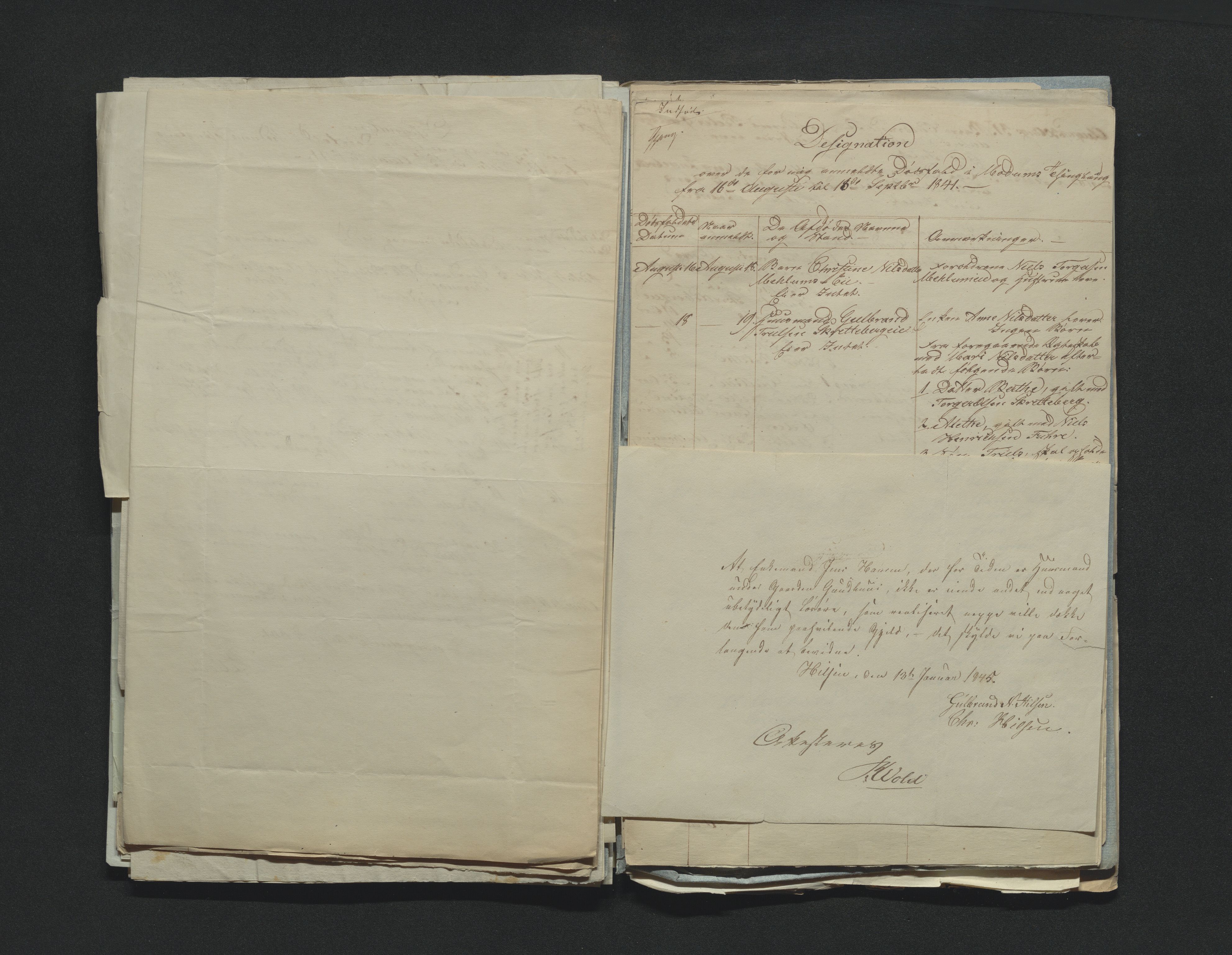 Eiker, Modum og Sigdal sorenskriveri, AV/SAKO-A-123/H/Ha/Hab/L0006: Dødsfallsmeldinger, 1841-1845