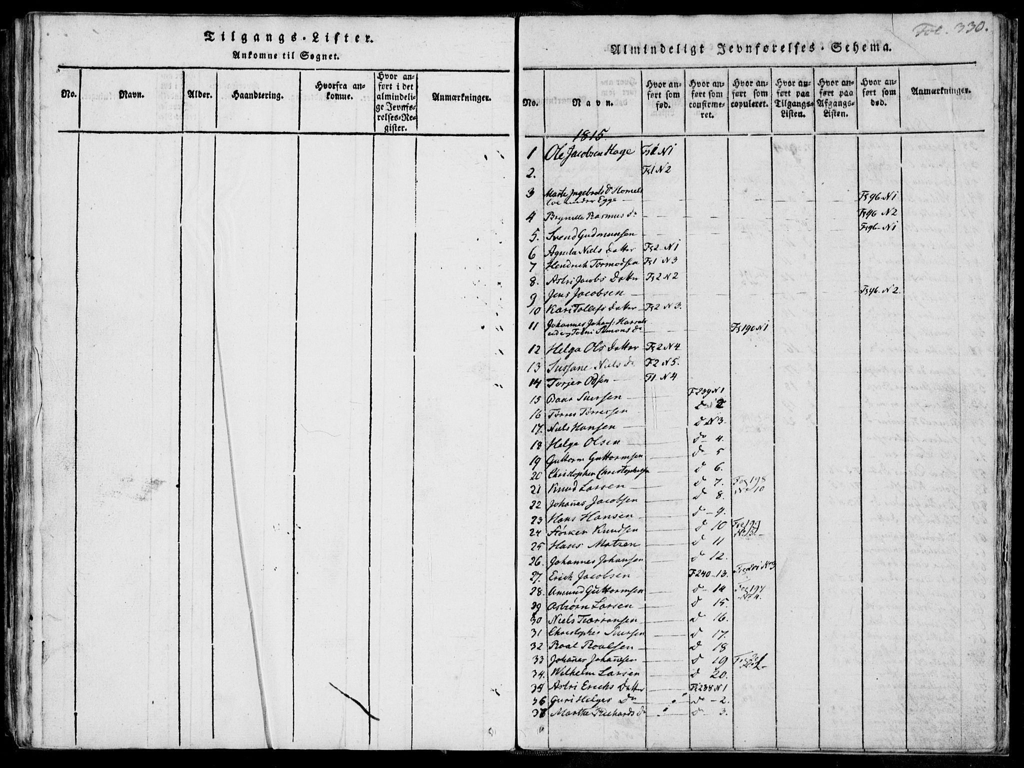 Skjold sokneprestkontor, SAST/A-101847/H/Ha/Haa/L0003: Ministerialbok nr. A 3, 1815-1835, s. 330