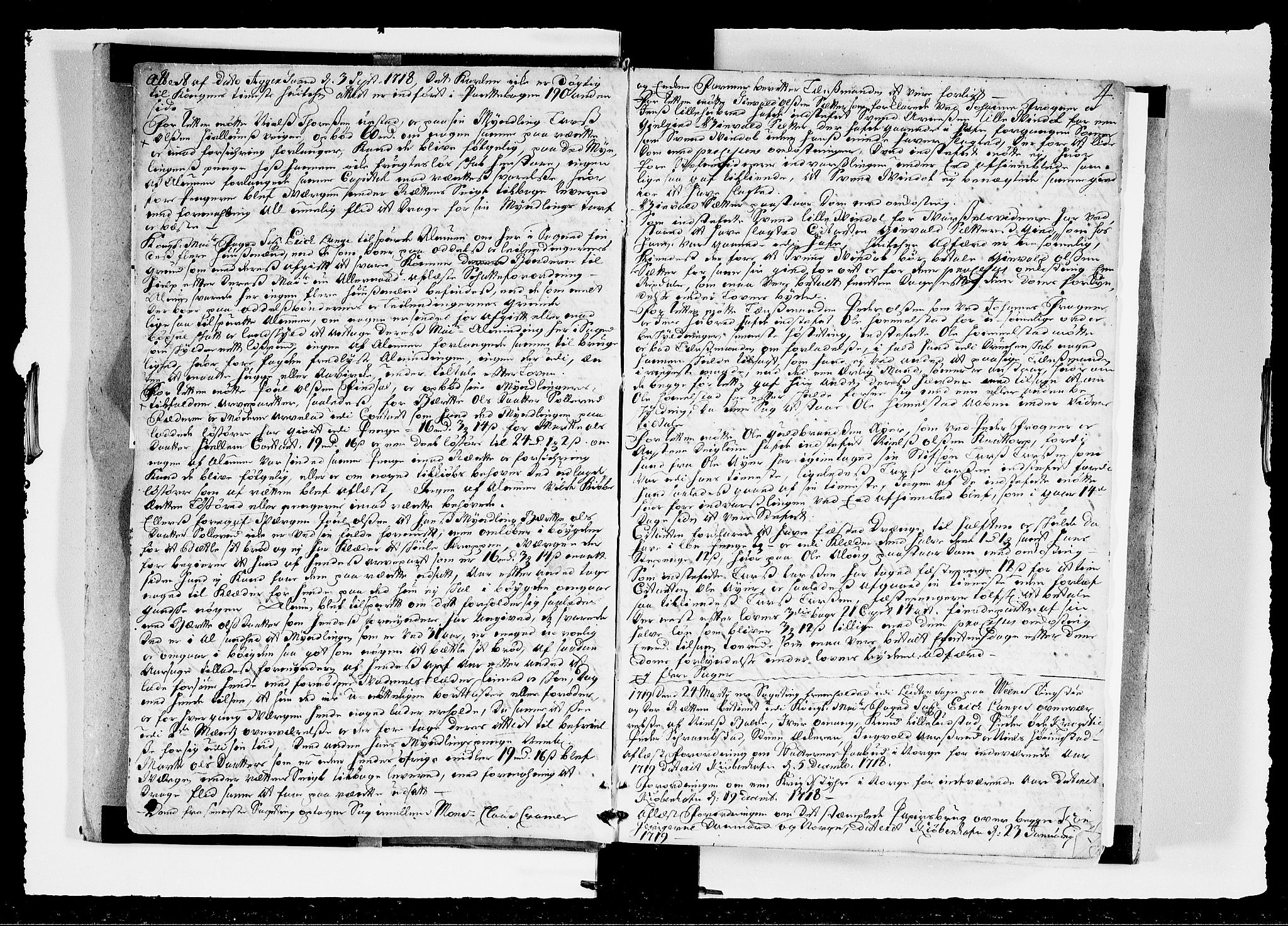 Hedemarken sorenskriveri, SAH/TING-034/G/Gb/L0040: Tingbok, 1718-1721, s. 3b-4a