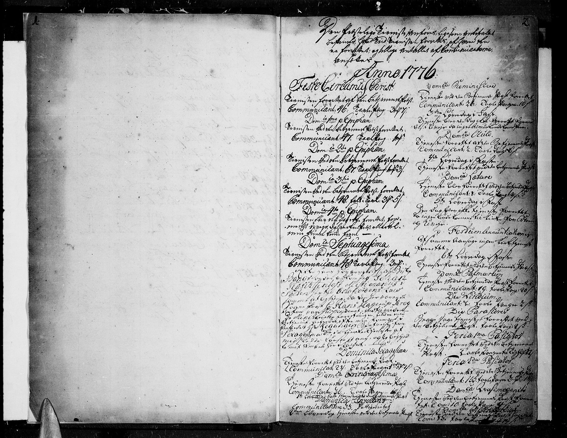 Ibestad sokneprestembete, AV/SATØ-S-0077/H/Ha/Haa/L0003kirke: Ministerialbok nr. 3, 1776-1801, s. 1-2