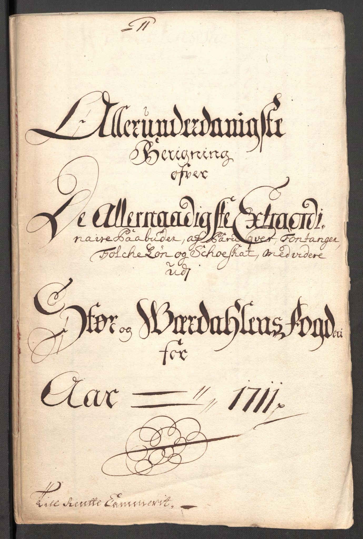 Rentekammeret inntil 1814, Reviderte regnskaper, Fogderegnskap, RA/EA-4092/R62/L4201: Fogderegnskap Stjørdal og Verdal, 1711, s. 399