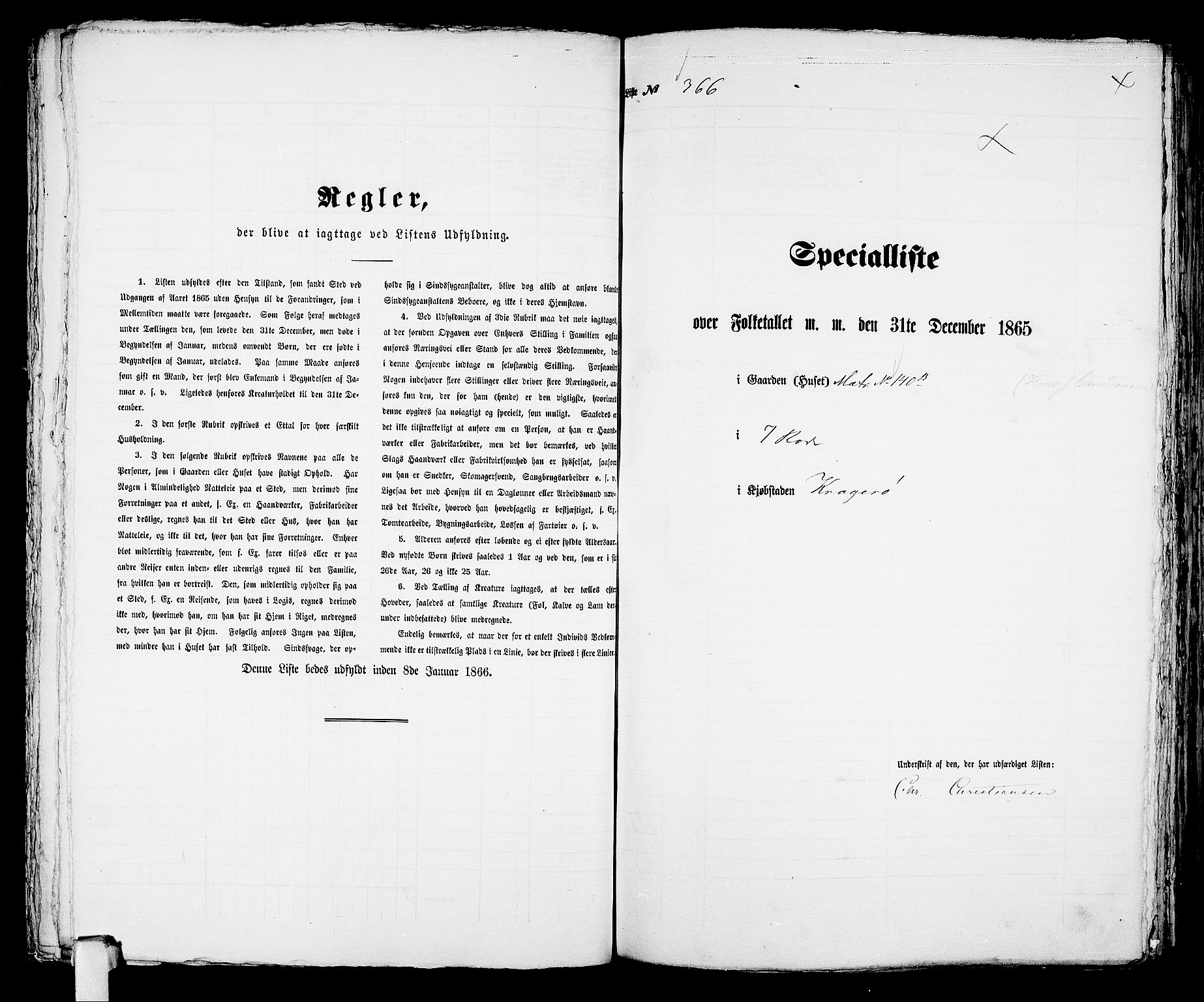 RA, Folketelling 1865 for 0801B Kragerø prestegjeld, Kragerø kjøpstad, 1865, s. 747