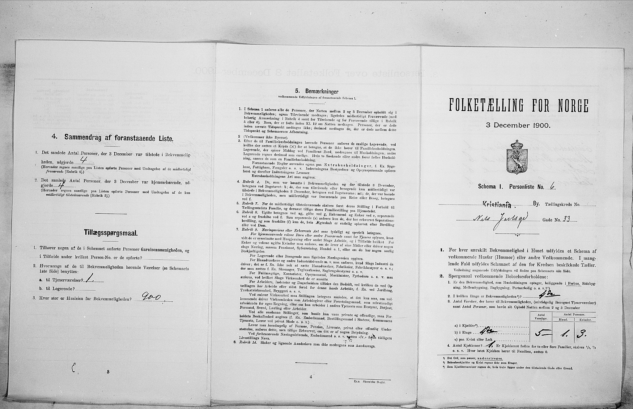 SAO, Folketelling 1900 for 0301 Kristiania kjøpstad, 1900, s. 63935