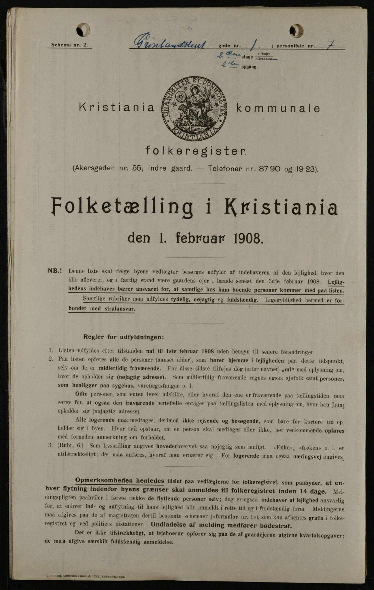 OBA, Kommunal folketelling 1.2.1908 for Kristiania kjøpstad, 1908, s. 28472