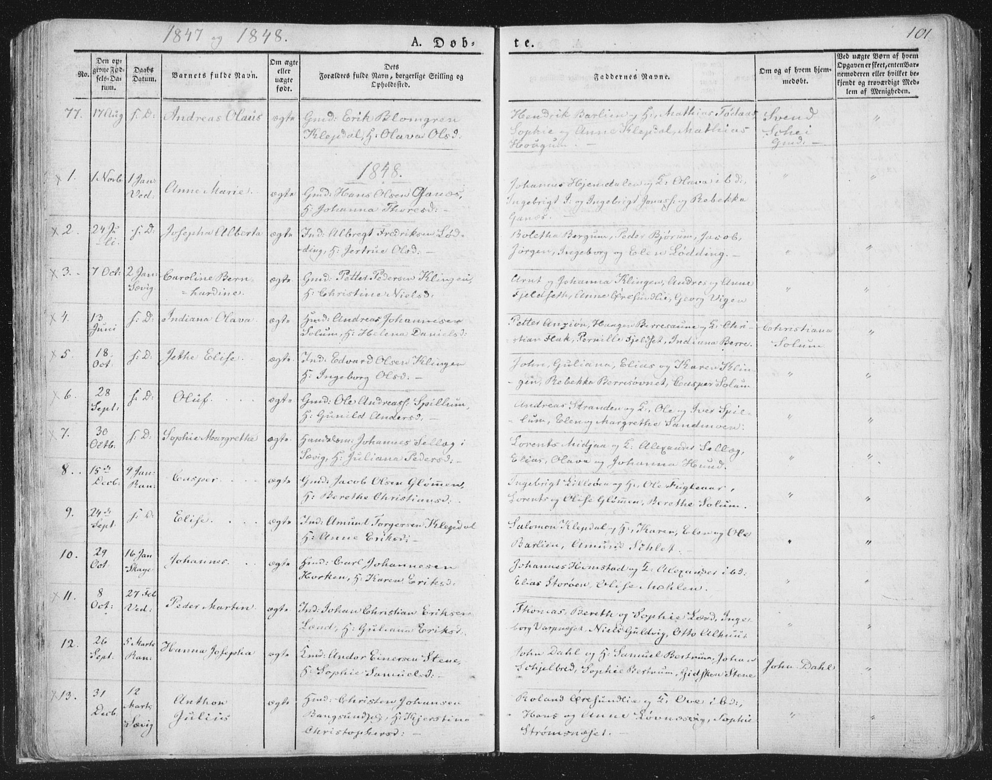 Ministerialprotokoller, klokkerbøker og fødselsregistre - Nord-Trøndelag, AV/SAT-A-1458/764/L0551: Ministerialbok nr. 764A07a, 1824-1864, s. 101