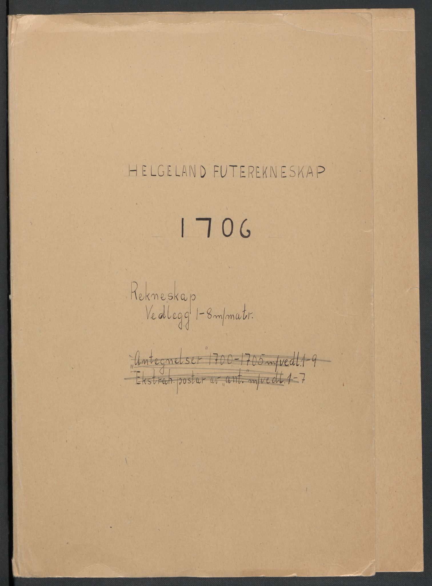 Rentekammeret inntil 1814, Reviderte regnskaper, Fogderegnskap, RA/EA-4092/R65/L4509: Fogderegnskap Helgeland, 1706-1707, s. 2
