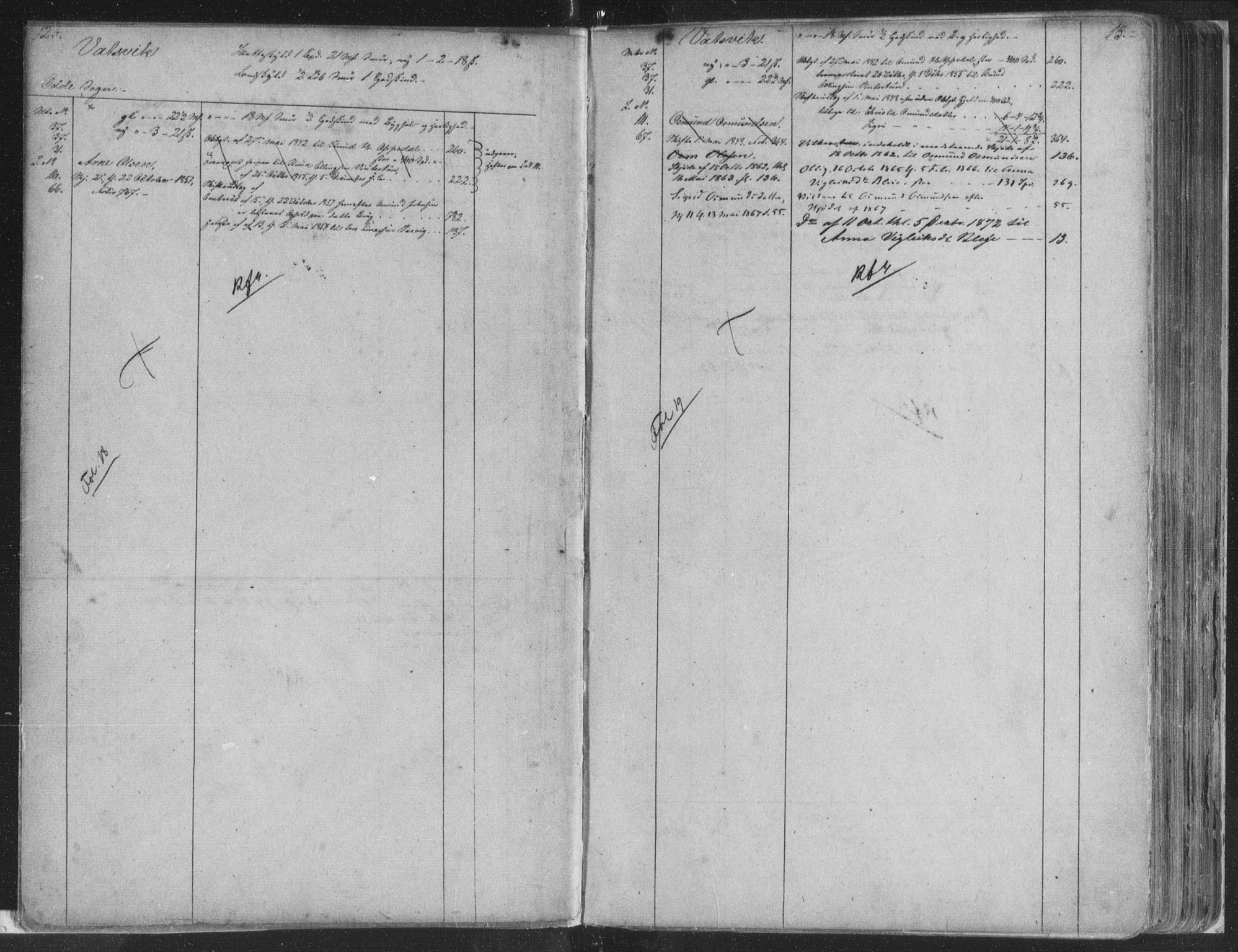 Hardanger og Voss sorenskriveri, SAB/A-2501/2/2A/2Aa/L007a: Panteregister nr. II.A.a.7a, 1800-1880, s. 12-13