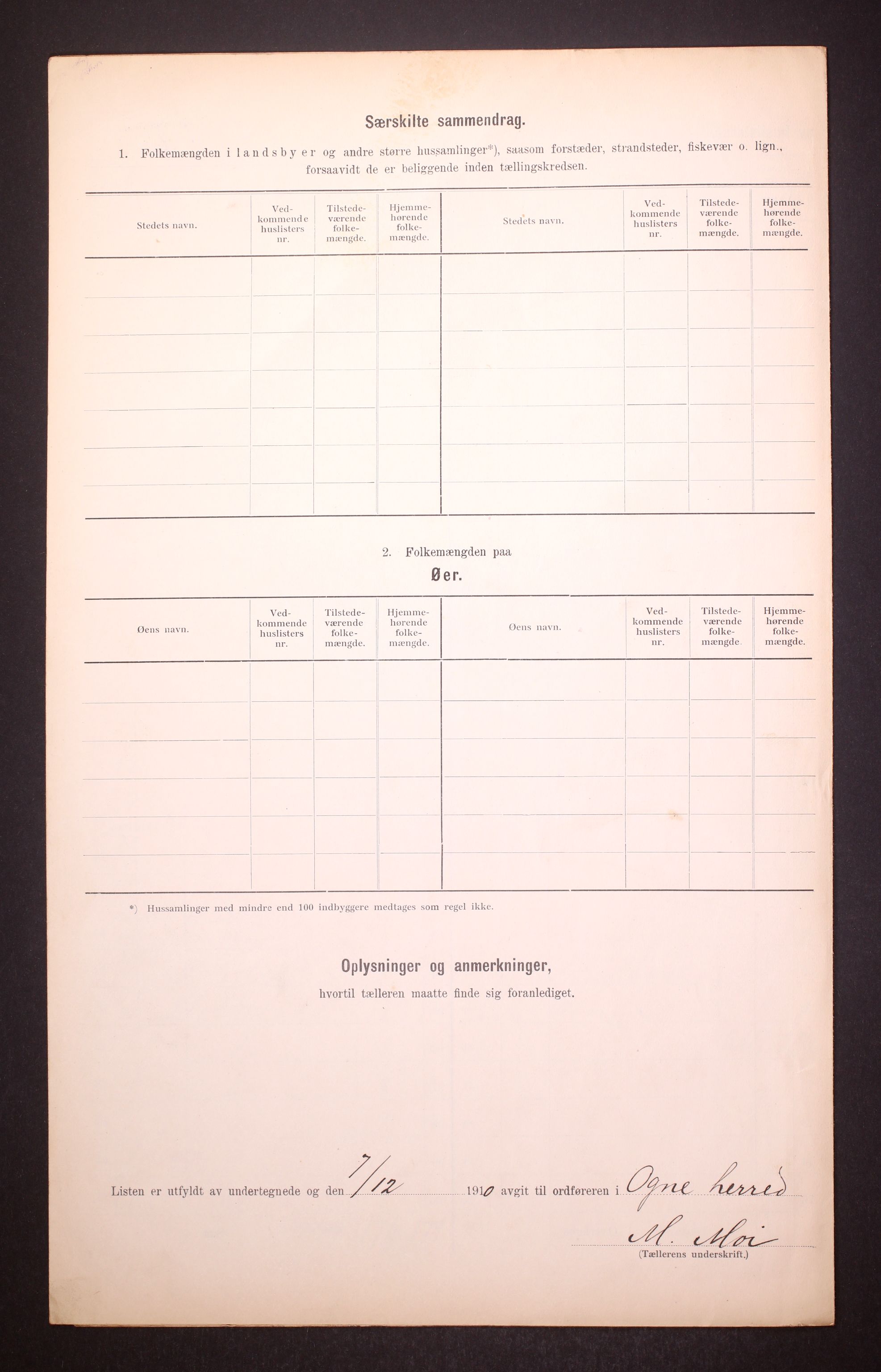 RA, Folketelling 1910 for 1117 Ogna herred, 1910, s. 9