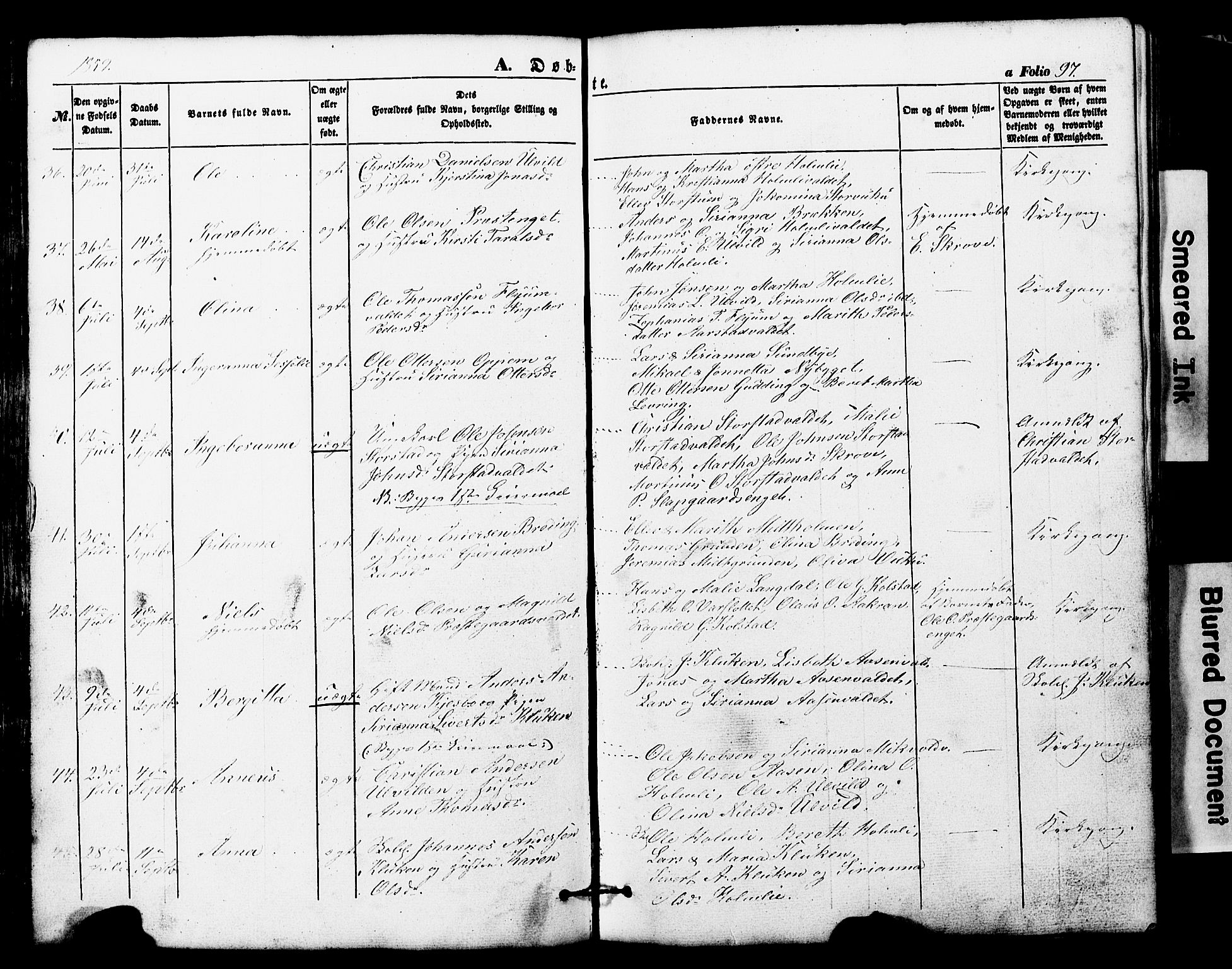 Ministerialprotokoller, klokkerbøker og fødselsregistre - Nord-Trøndelag, SAT/A-1458/724/L0268: Klokkerbok nr. 724C04, 1846-1878, s. 97
