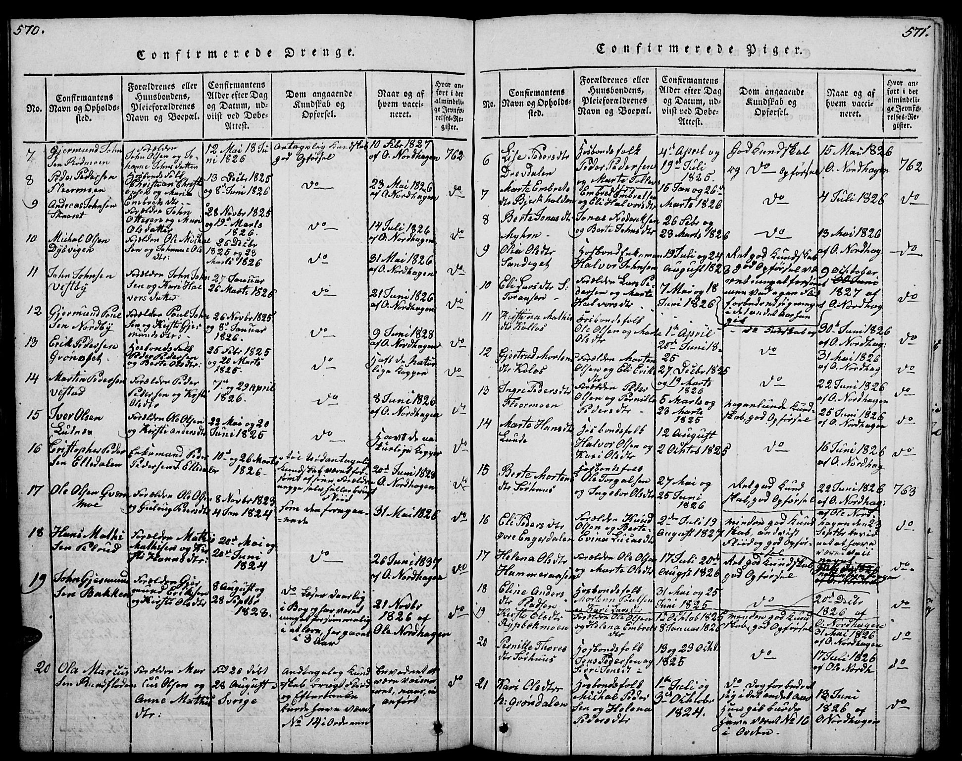 Trysil prestekontor, SAH/PREST-046/H/Ha/Hab/L0004: Klokkerbok nr. 4, 1814-1841, s. 570-571