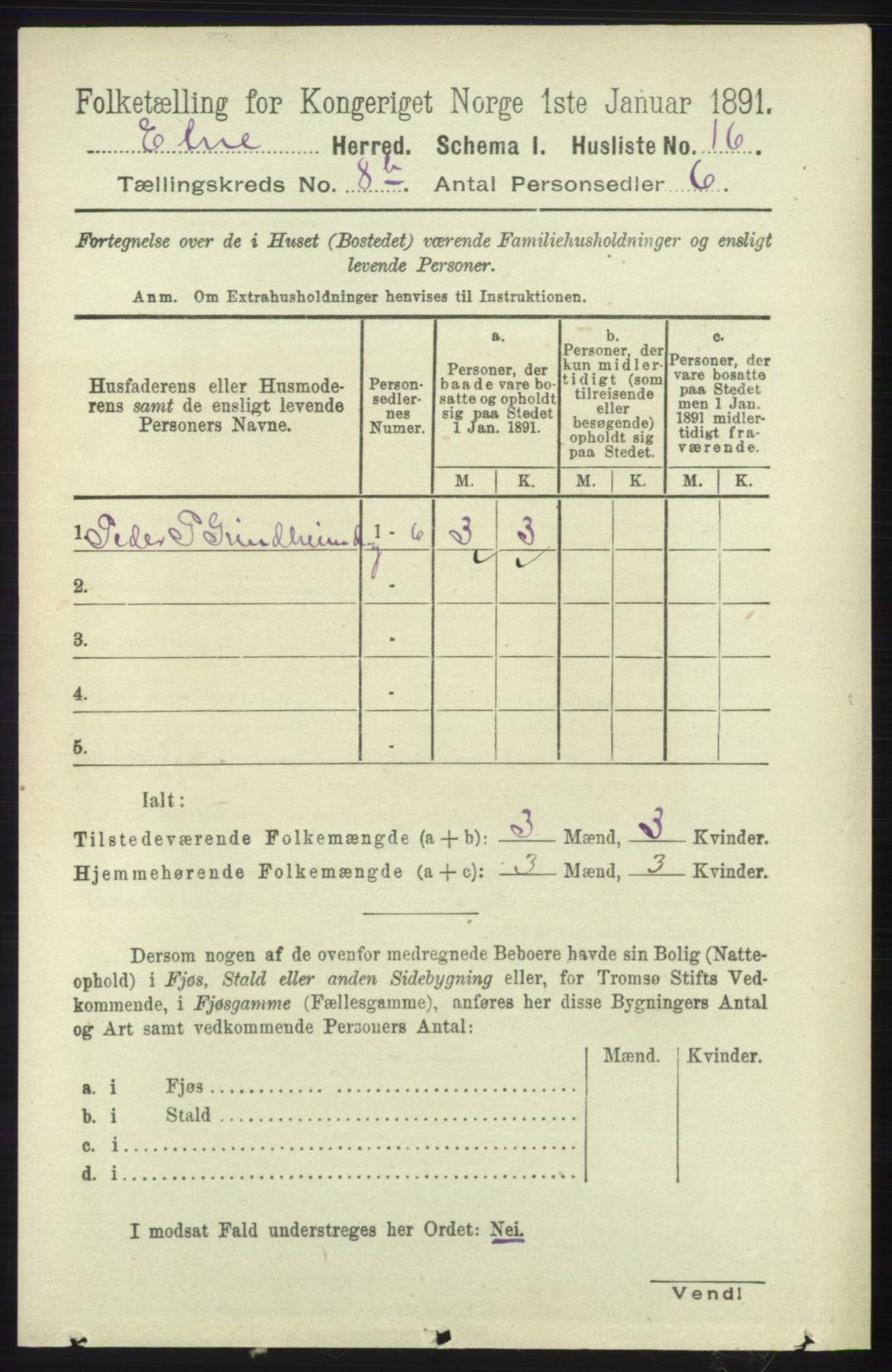 RA, Folketelling 1891 for 1211 Etne herred, 1891, s. 1615