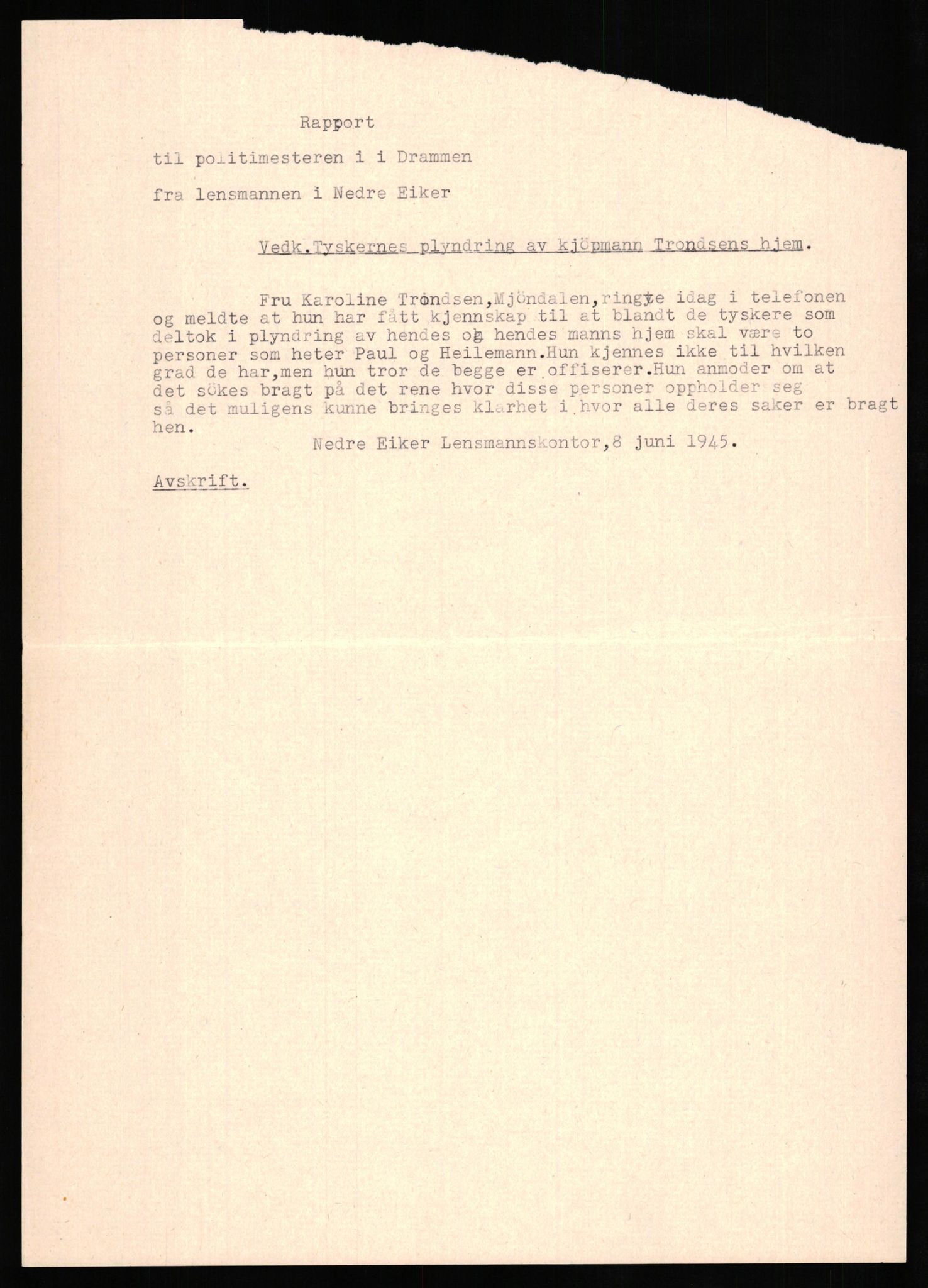 Forsvaret, Forsvarets overkommando II, AV/RA-RAFA-3915/D/Db/L0026: CI Questionaires. Tyske okkupasjonsstyrker i Norge. Tyskere., 1945-1946, s. 248