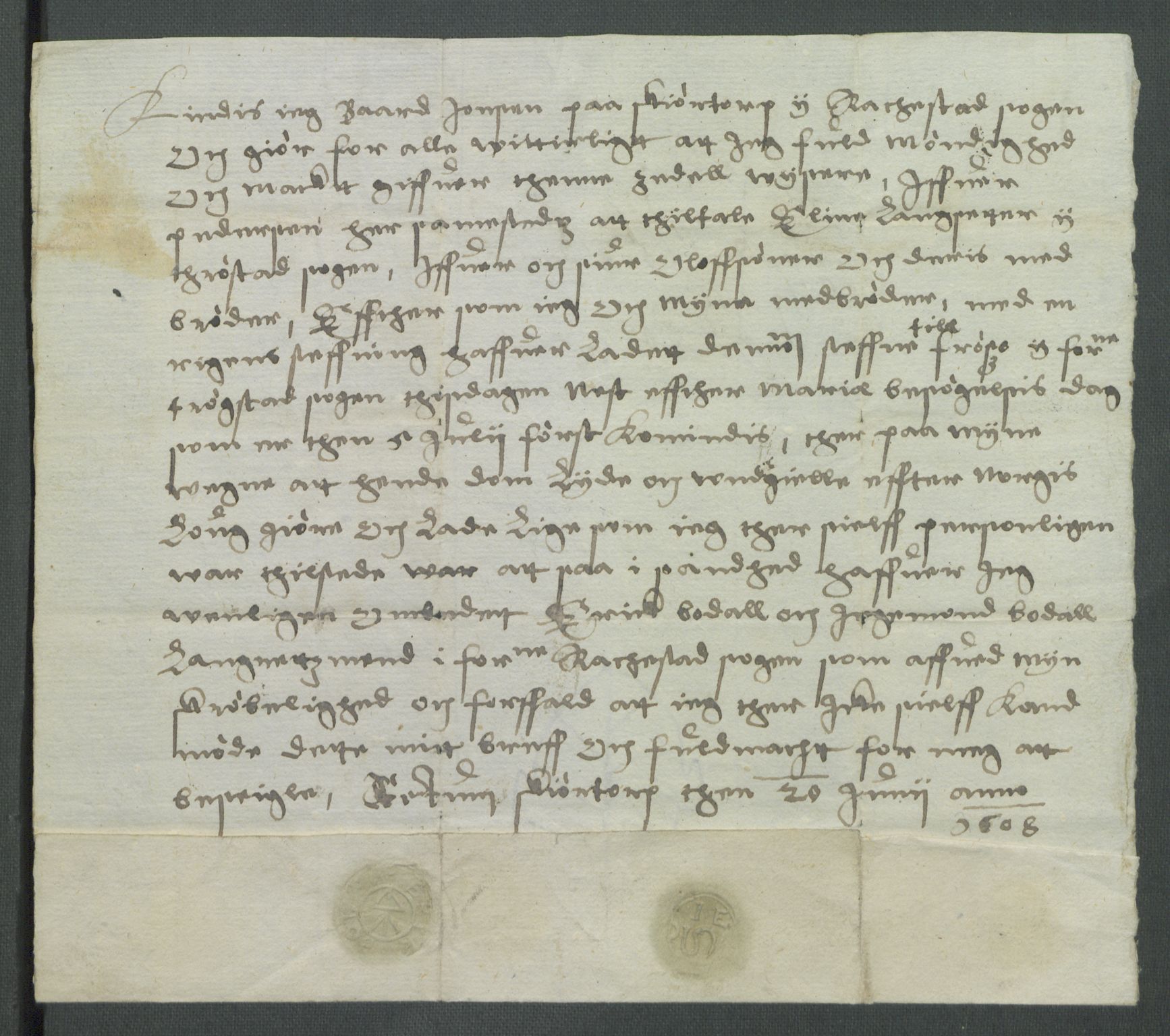 Riksarkivets diplomsamling, AV/RA-EA-5965/F02/L0117: Dokumenter, 1608, s. 50