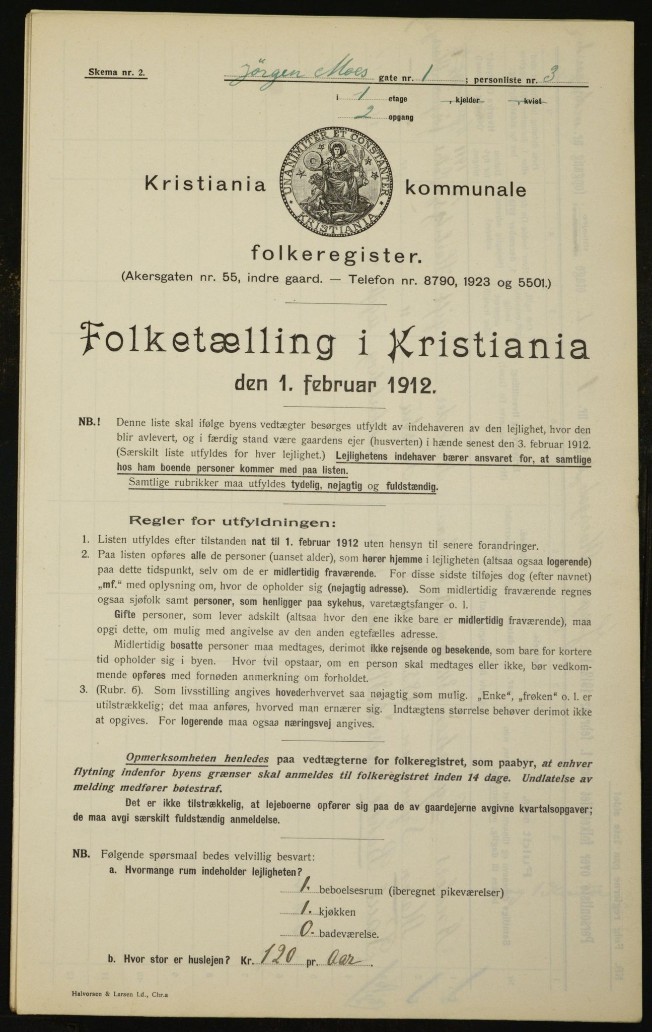 OBA, Kommunal folketelling 1.2.1912 for Kristiania, 1912, s. 48014