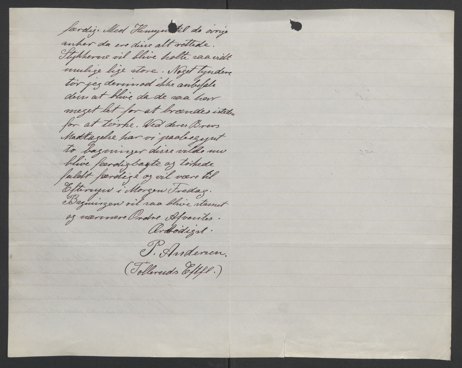 Arbeidskomitéen for Fridtjof Nansens polarekspedisjon, AV/RA-PA-0061/D/L0004: Innk. brev og telegrammer vedr. proviant og utrustning, 1892-1893, s. 8