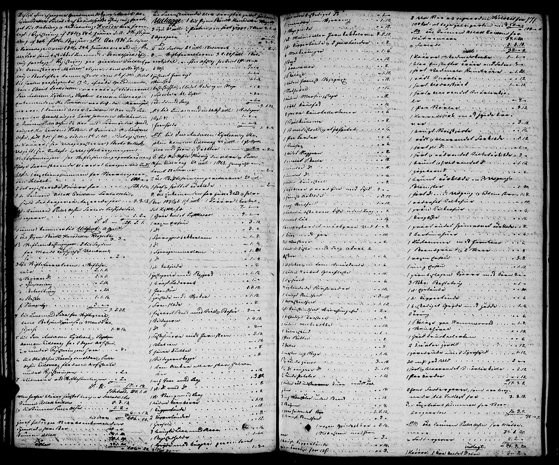 Romsdal sorenskriveri, SAT/A-4149/1/3/3A/L0017: Skifteutlodnings Protokoll 3, 1832-1840, s. 171