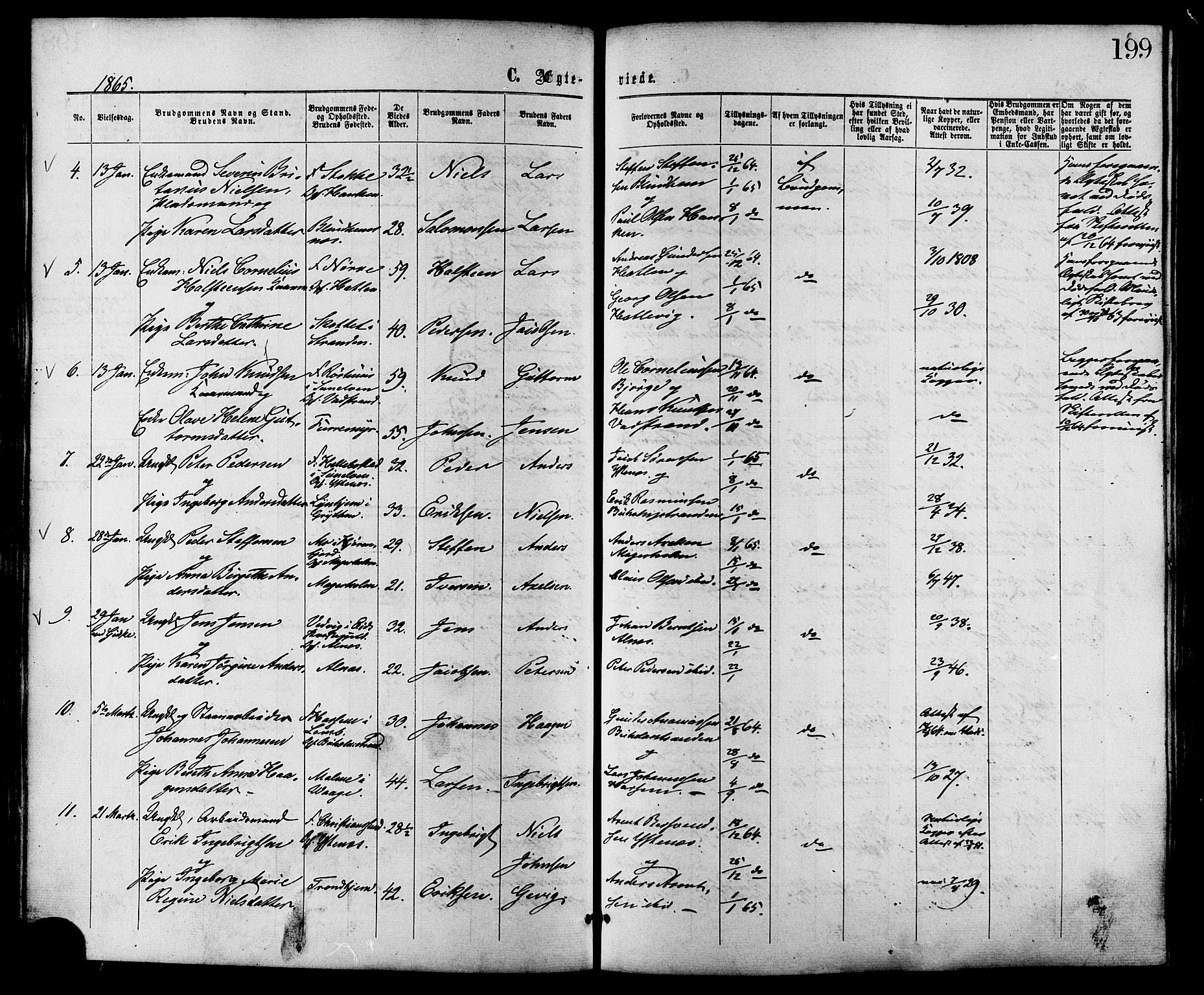 Ministerialprotokoller, klokkerbøker og fødselsregistre - Møre og Romsdal, AV/SAT-A-1454/528/L0399: Ministerialbok nr. 528A10, 1864-1879, s. 199