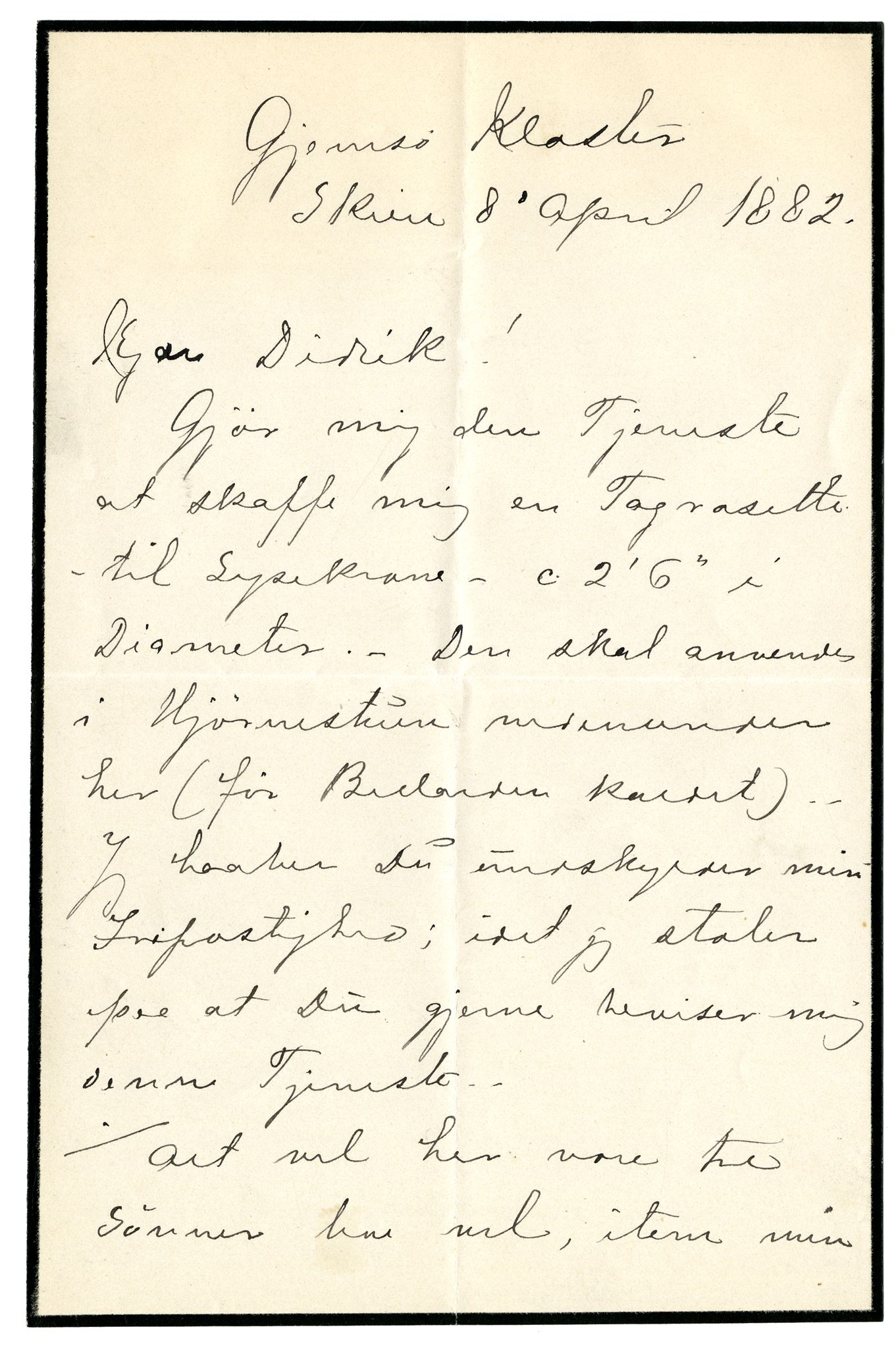 Diderik Maria Aalls brevsamling, NF/Ark-1023/F/L0002: D.M. Aalls brevsamling. B - C, 1799-1889, s. 286