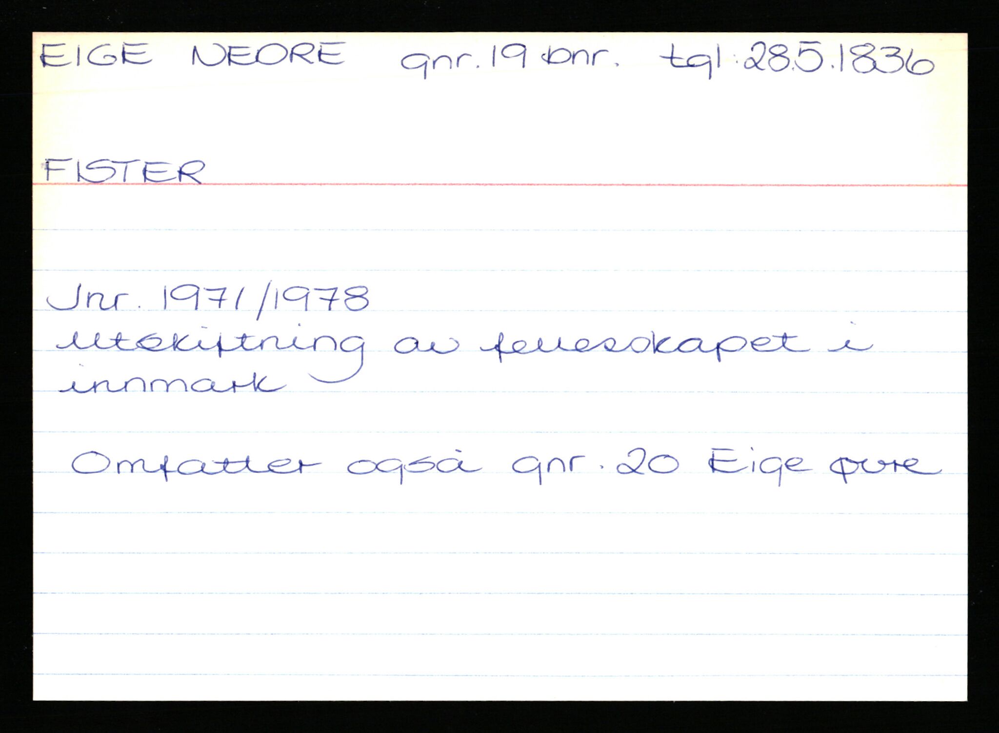 Statsarkivet i Stavanger, AV/SAST-A-101971/03/Y/Yk/L0008: Registerkort sortert etter gårdsnavn: Eig - Erlien, 1750-1930, s. 64