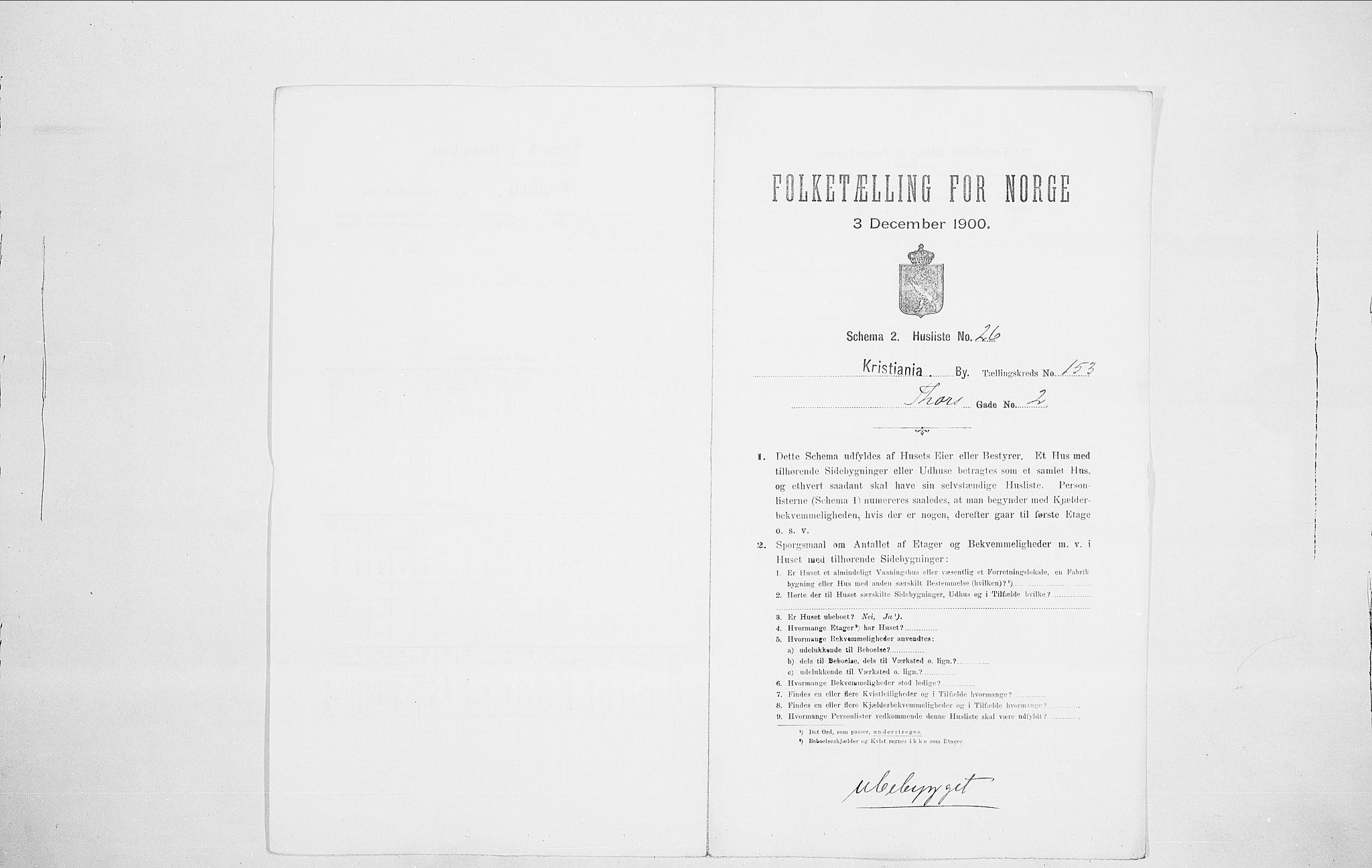 SAO, Folketelling 1900 for 0301 Kristiania kjøpstad, 1900, s. 97885