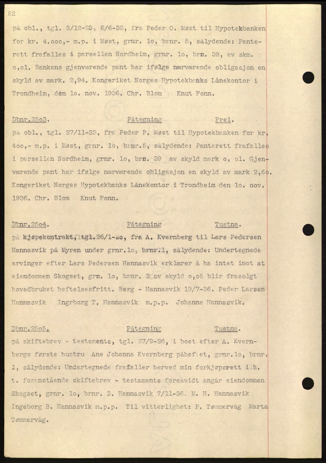Nordmøre sorenskriveri, SAT/A-4132/1/2/2Ca: Pantebok nr. C80, 1936-1939, Dagboknr: 2503/1936