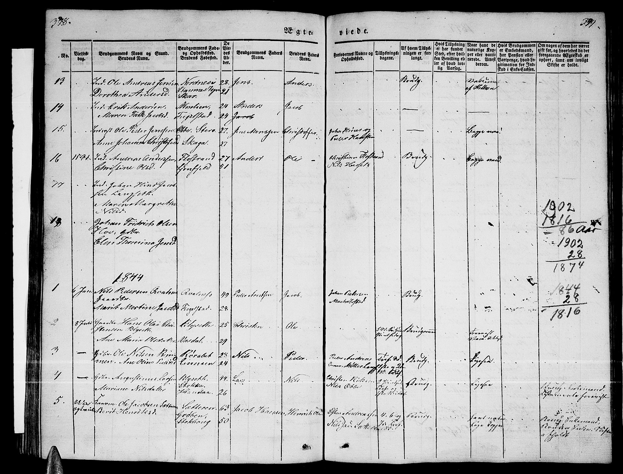 Ministerialprotokoller, klokkerbøker og fødselsregistre - Nordland, SAT/A-1459/838/L0555: Klokkerbok nr. 838C02, 1842-1861, s. 378-379