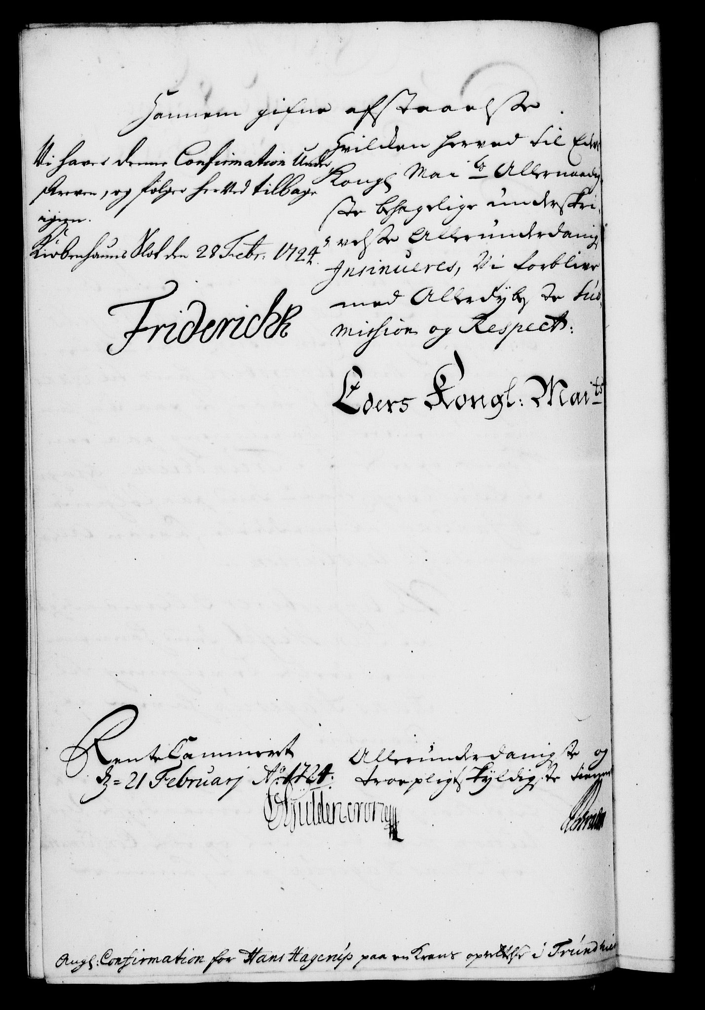 Rentekammeret, Kammerkanselliet, RA/EA-3111/G/Gf/Gfa/L0007: Norsk relasjons- og resolusjonsprotokoll (merket RK 52.7), 1724, s. 272