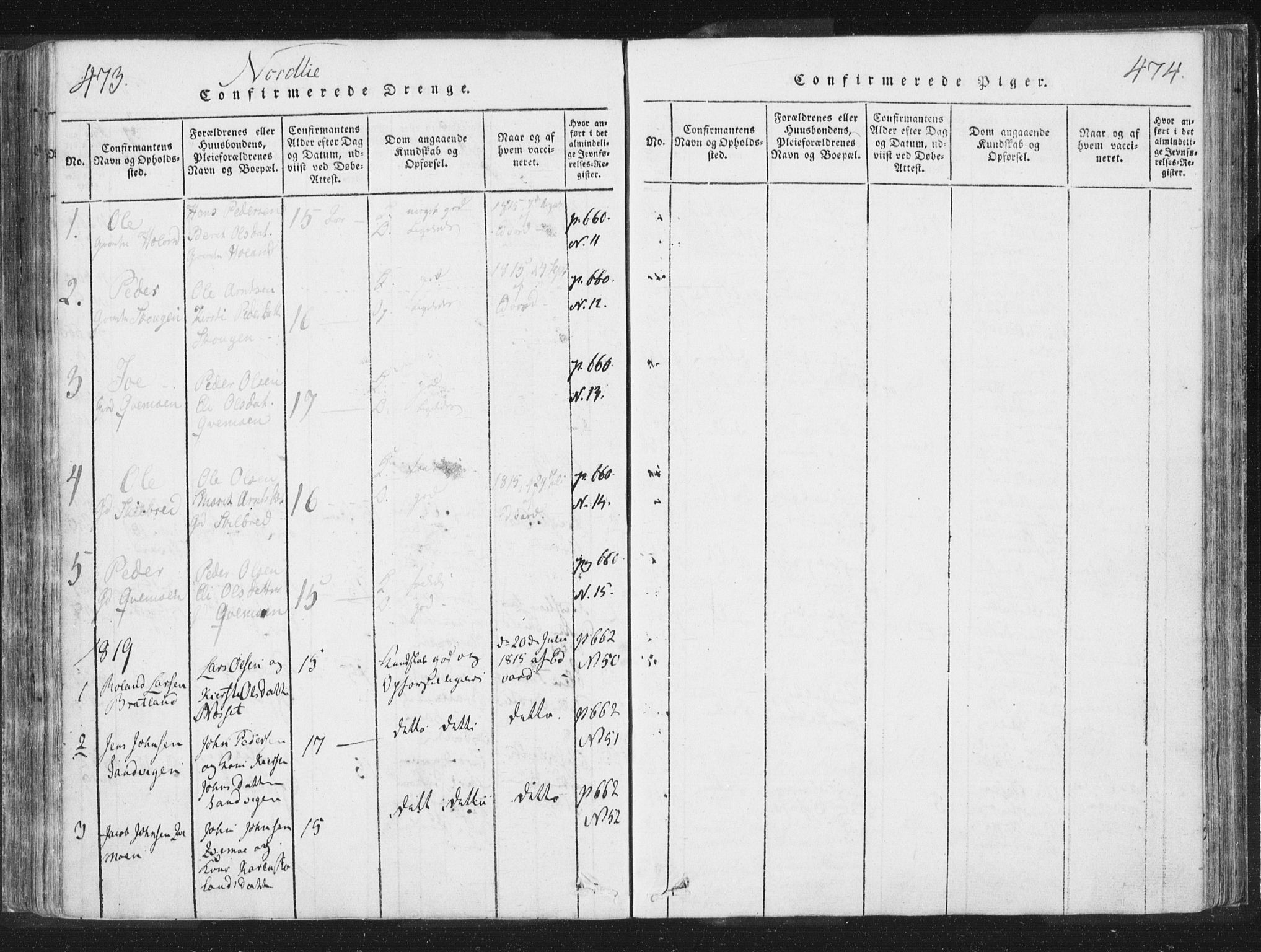 Ministerialprotokoller, klokkerbøker og fødselsregistre - Nord-Trøndelag, AV/SAT-A-1458/755/L0491: Ministerialbok nr. 755A01 /1, 1817-1864, s. 473-474