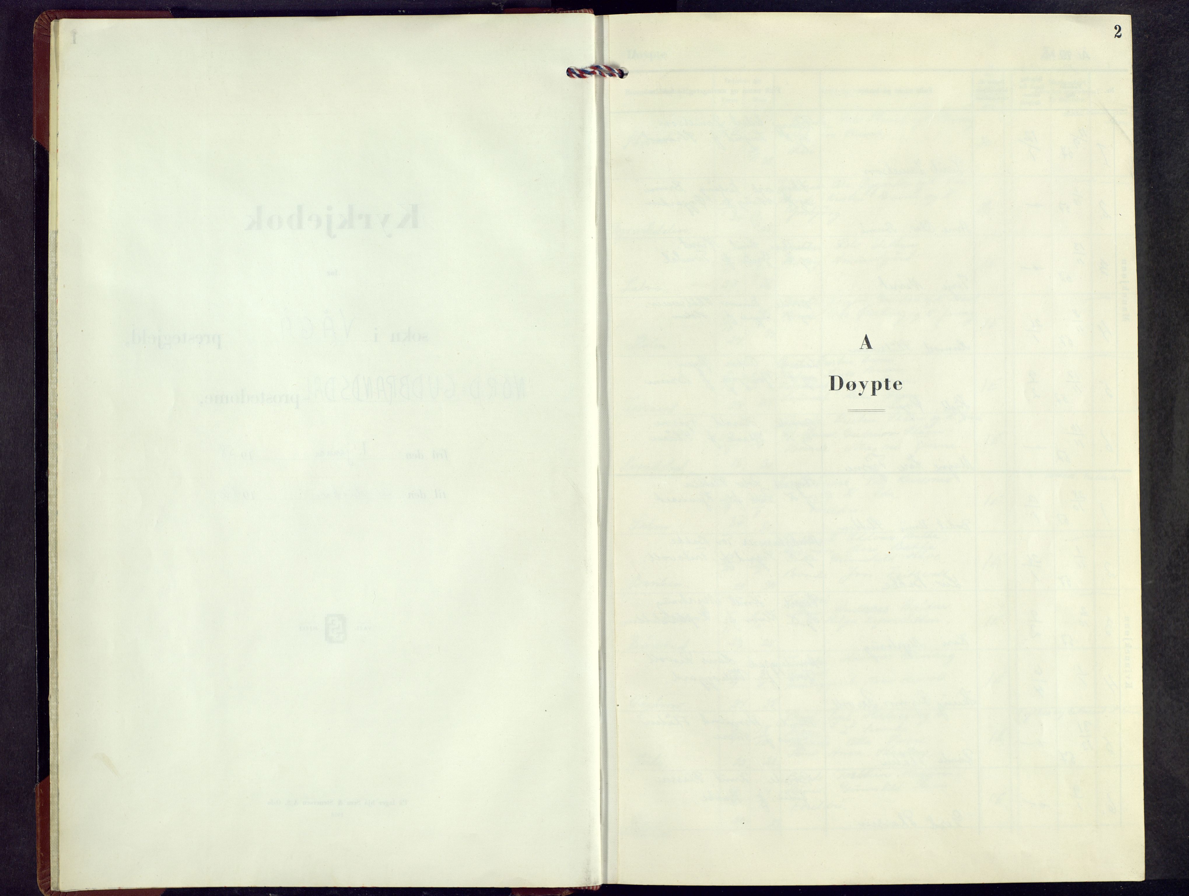 Vågå prestekontor, AV/SAH-PREST-076/H/Ha/Hab/L0004: Klokkerbok nr. 4, 1958-1972, s. 2