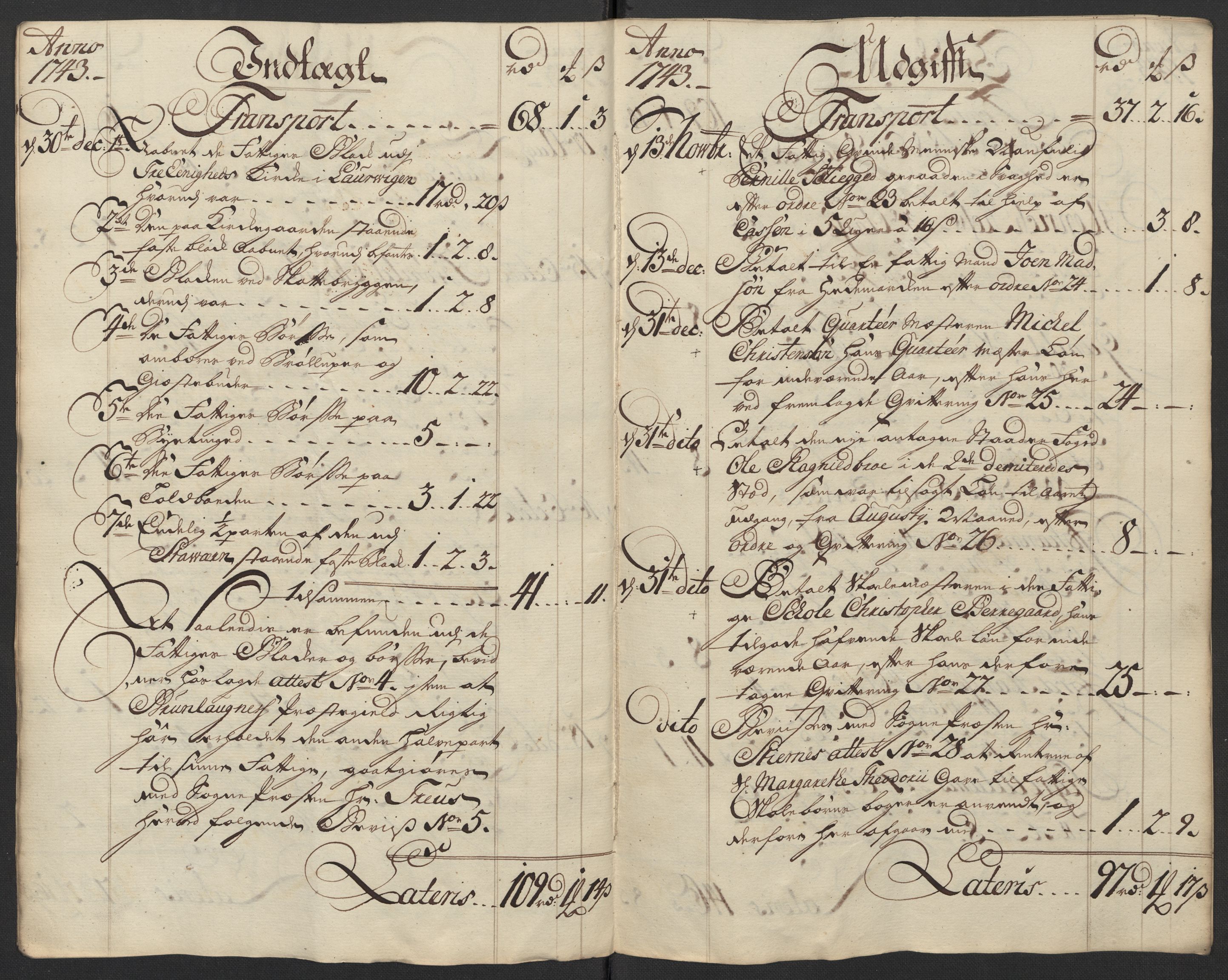 Kristiania tukthus, AV/SAO-A-10644/A/Ad/Adb/L0011: Innkomne skriv, rapporter og regnskap, 1742-1783, s. 10