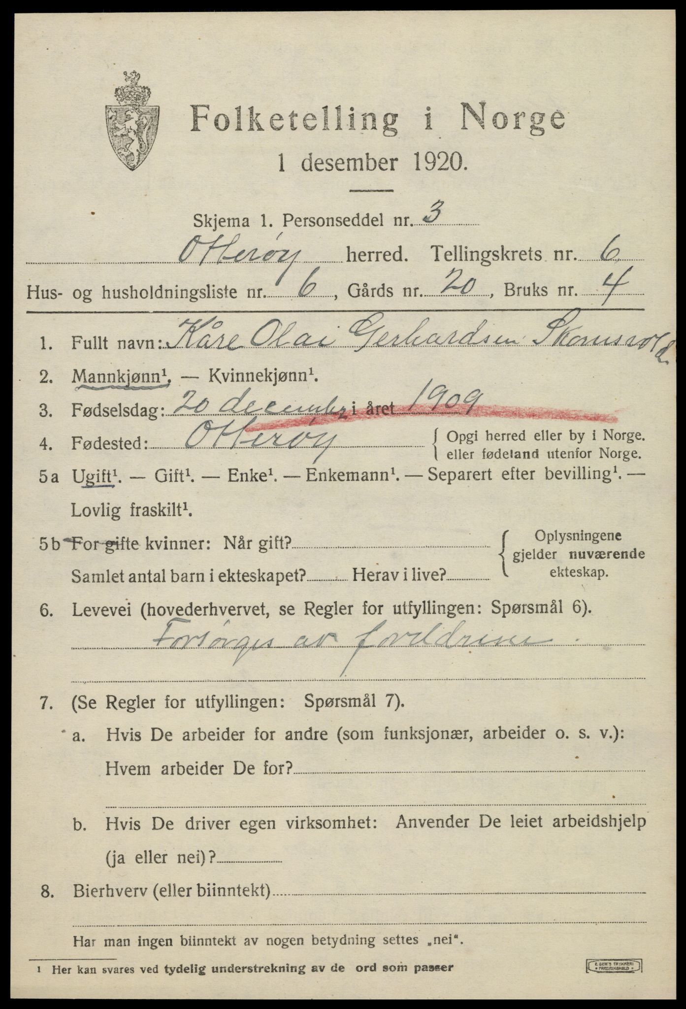 SAT, Folketelling 1920 for 1747 Otterøy herred, 1920, s. 2285