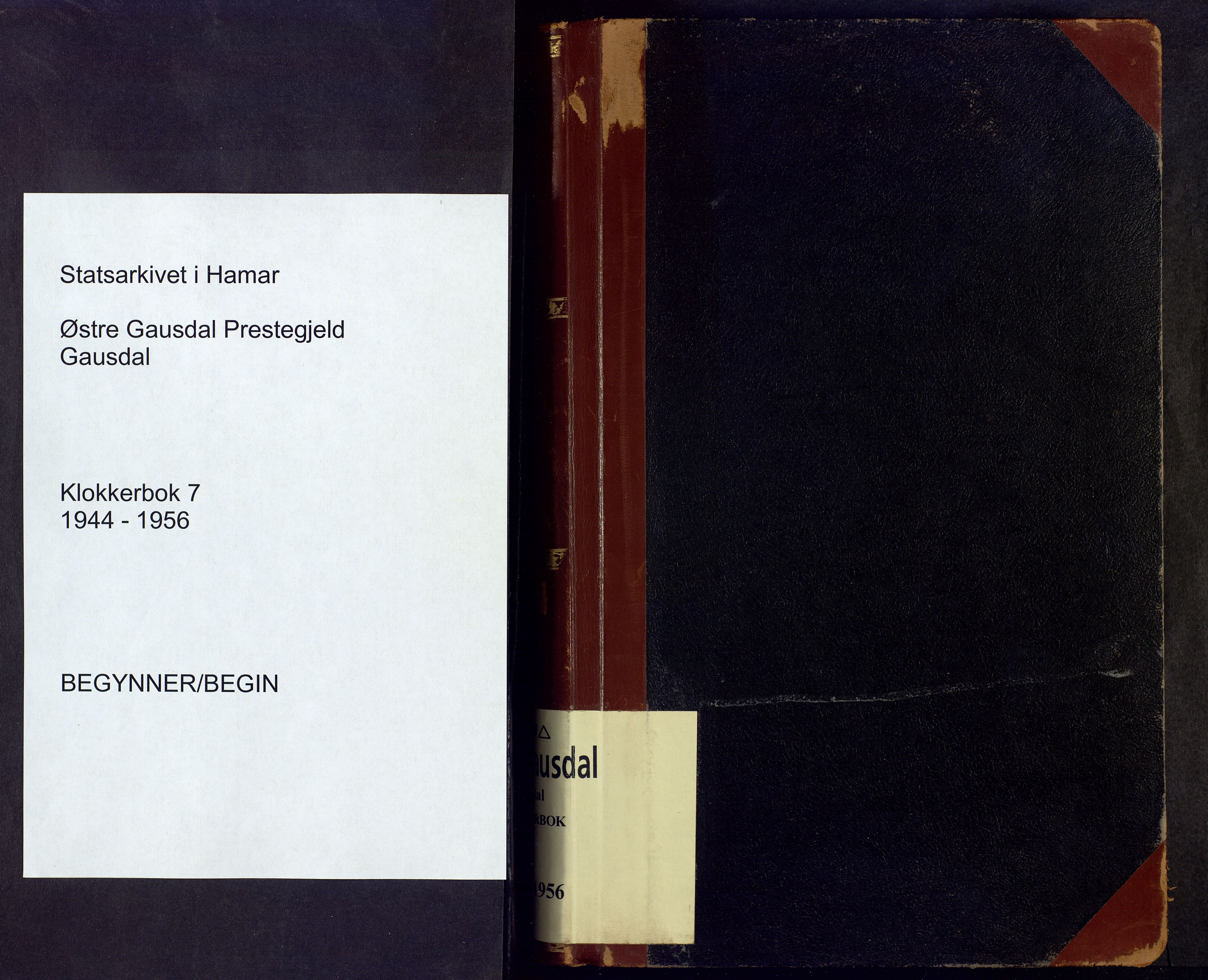 Østre Gausdal prestekontor, AV/SAH-PREST-092/H/Ha/Hab/L0007: Klokkerbok nr. 7, 1944-1956