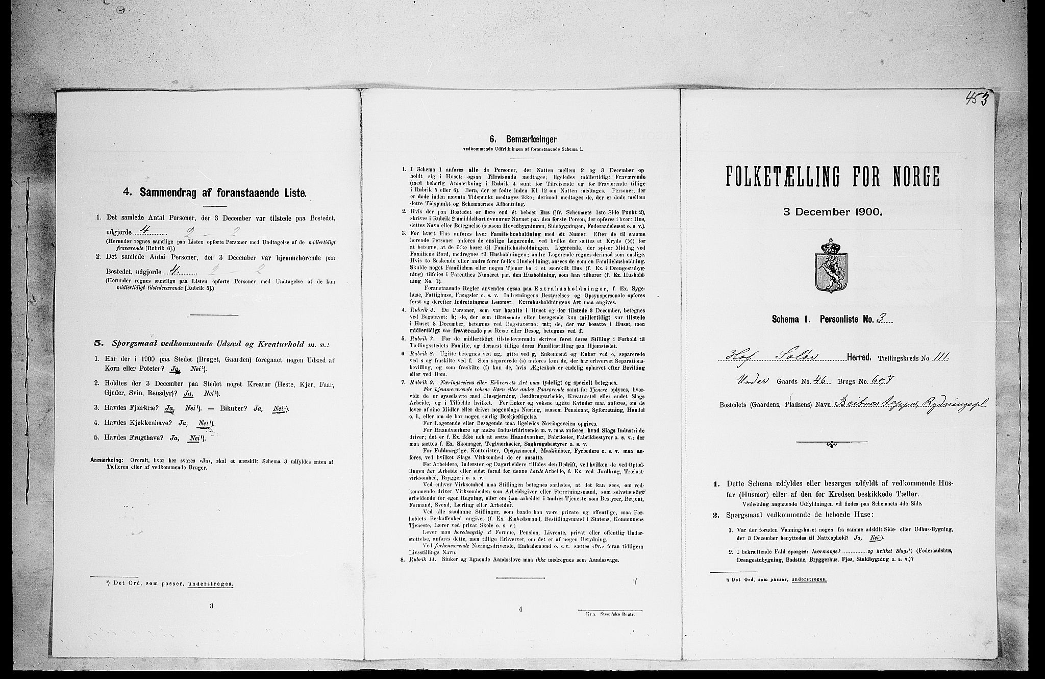 SAH, Folketelling 1900 for 0424 Hof herred, 1900, s. 492