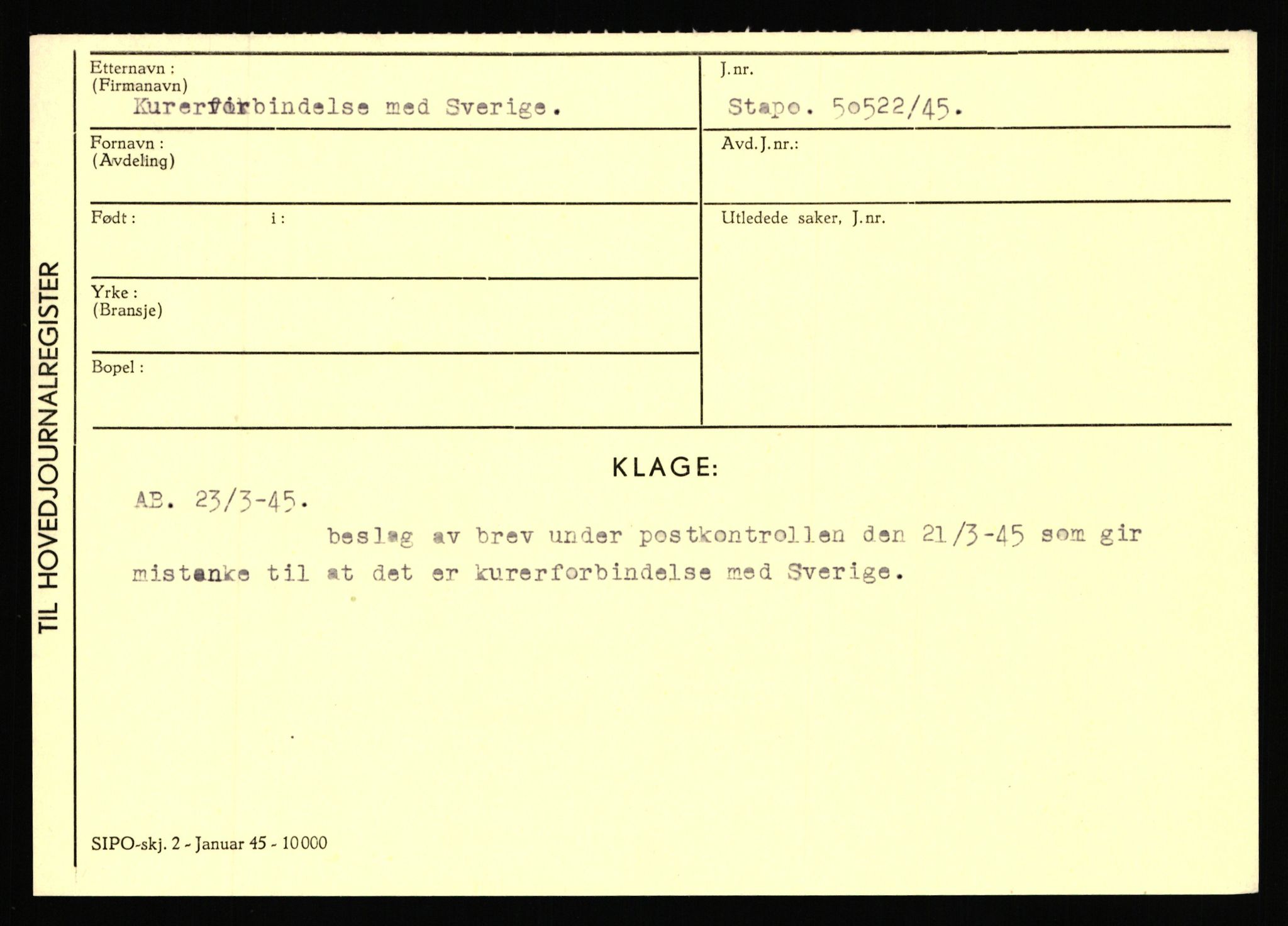 Statspolitiet - Hovedkontoret / Osloavdelingen, AV/RA-S-1329/C/Ca/L0009: Knutsen - Limstrand, 1943-1945, s. 2066