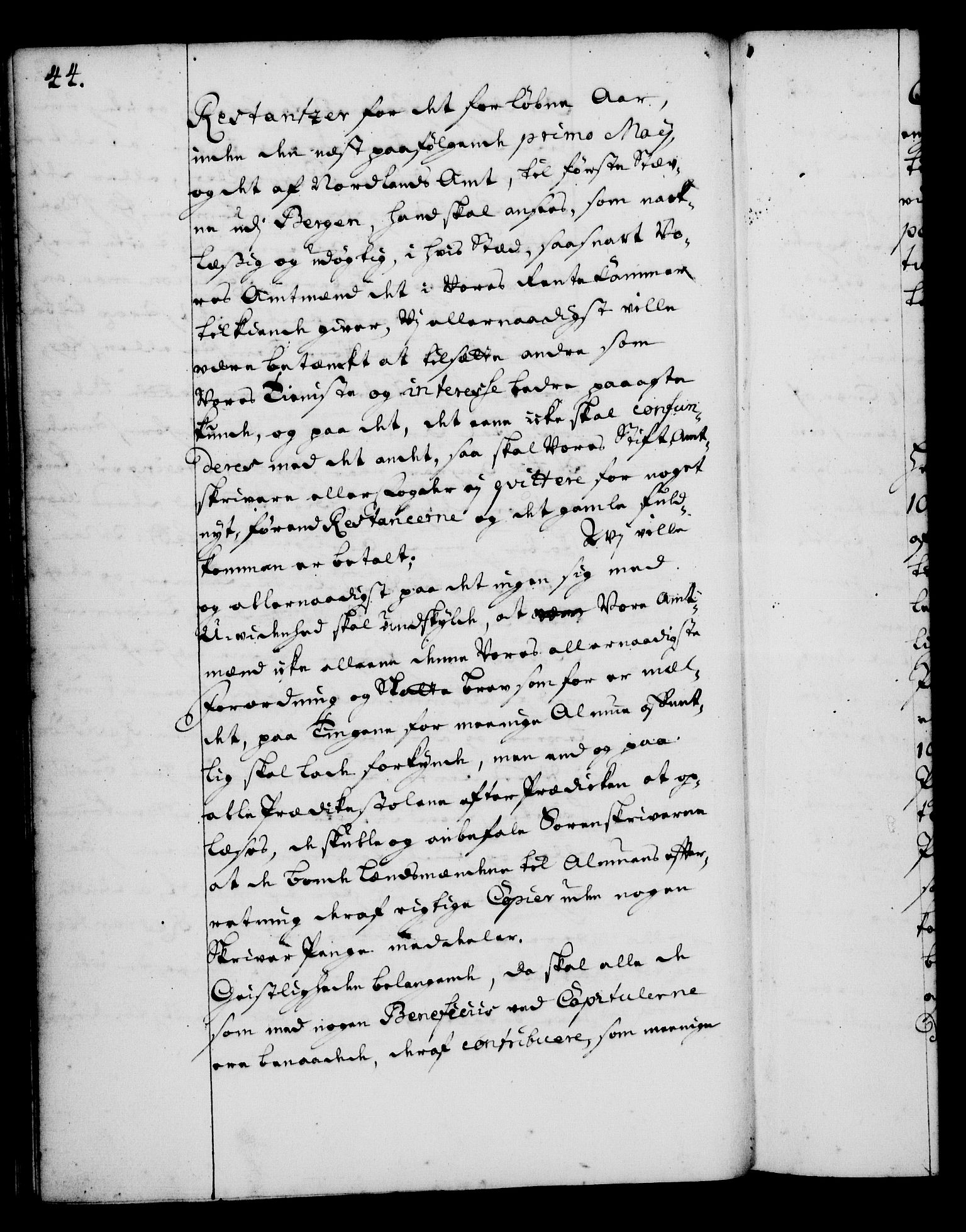 Rentekammeret, Kammerkanselliet, RA/EA-3111/G/Gg/Gga/L0001: Norsk ekspedisjonsprotokoll med register (merket RK 53.1), 1720-1723, s. 44