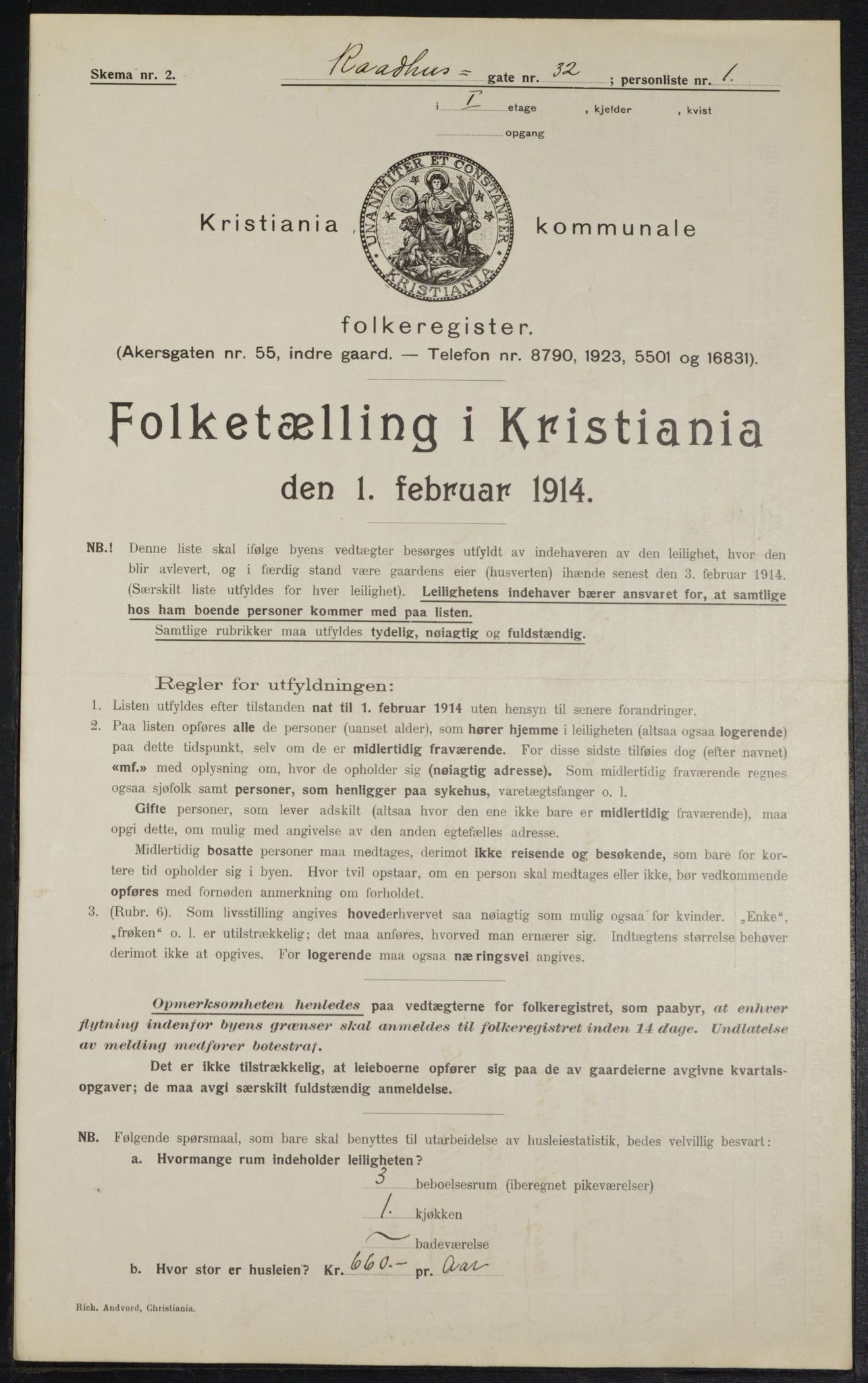 OBA, Kommunal folketelling 1.2.1914 for Kristiania, 1914, s. 86263