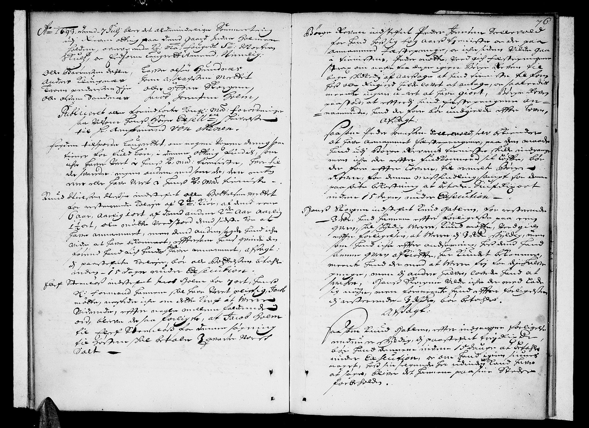 Romsdal sorenskriveri, SAT/A-4149/1/1/1A/L0002: Tingbok, 1690-1693, s. 75b-76a