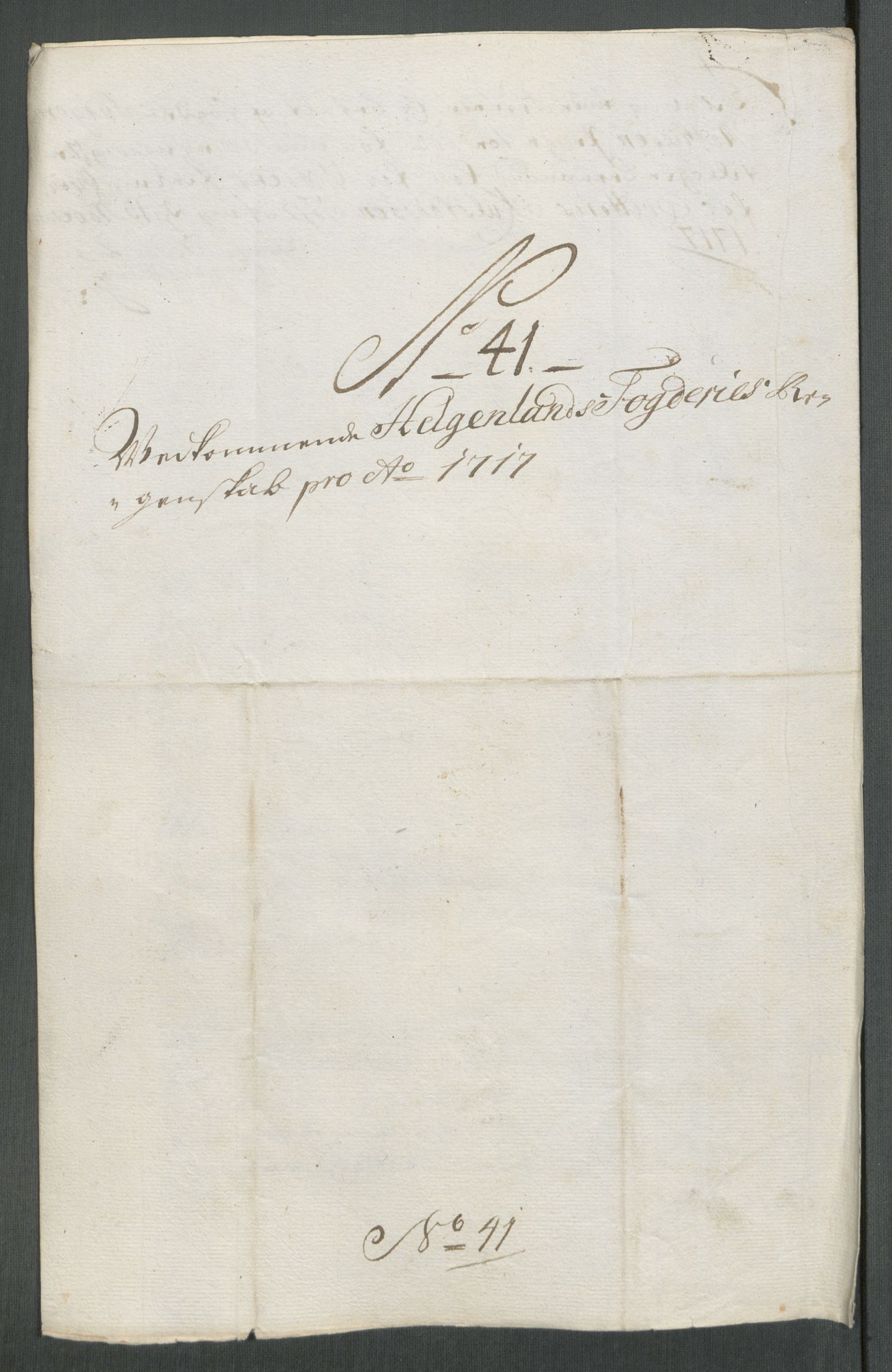 Rentekammeret inntil 1814, Reviderte regnskaper, Fogderegnskap, RA/EA-4092/R65/L4515: Fogderegnskap Helgeland, 1717, s. 322