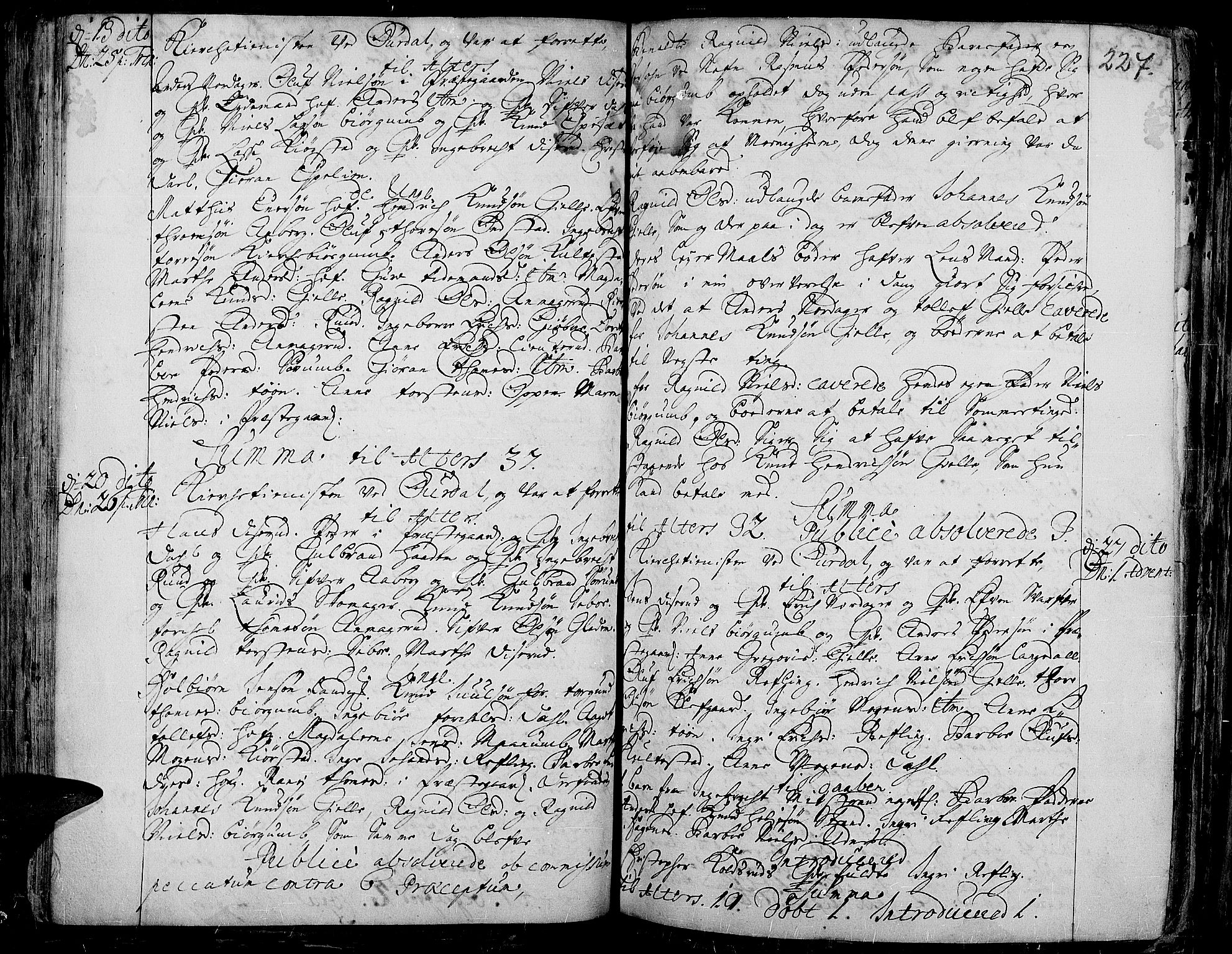 Aurdal prestekontor, AV/SAH-PREST-126/H/Ha/Haa/L0001: Ministerialbok nr. 1-3, 1692-1730, s. 227