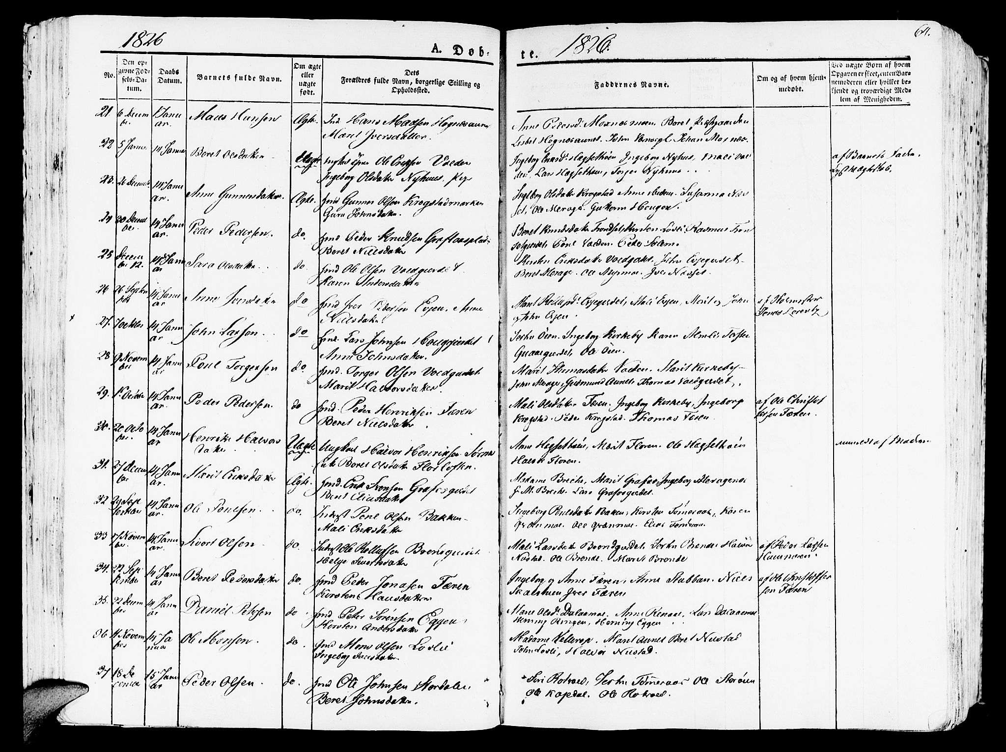 Ministerialprotokoller, klokkerbøker og fødselsregistre - Nord-Trøndelag, AV/SAT-A-1458/709/L0070: Ministerialbok nr. 709A10, 1820-1832, s. 64