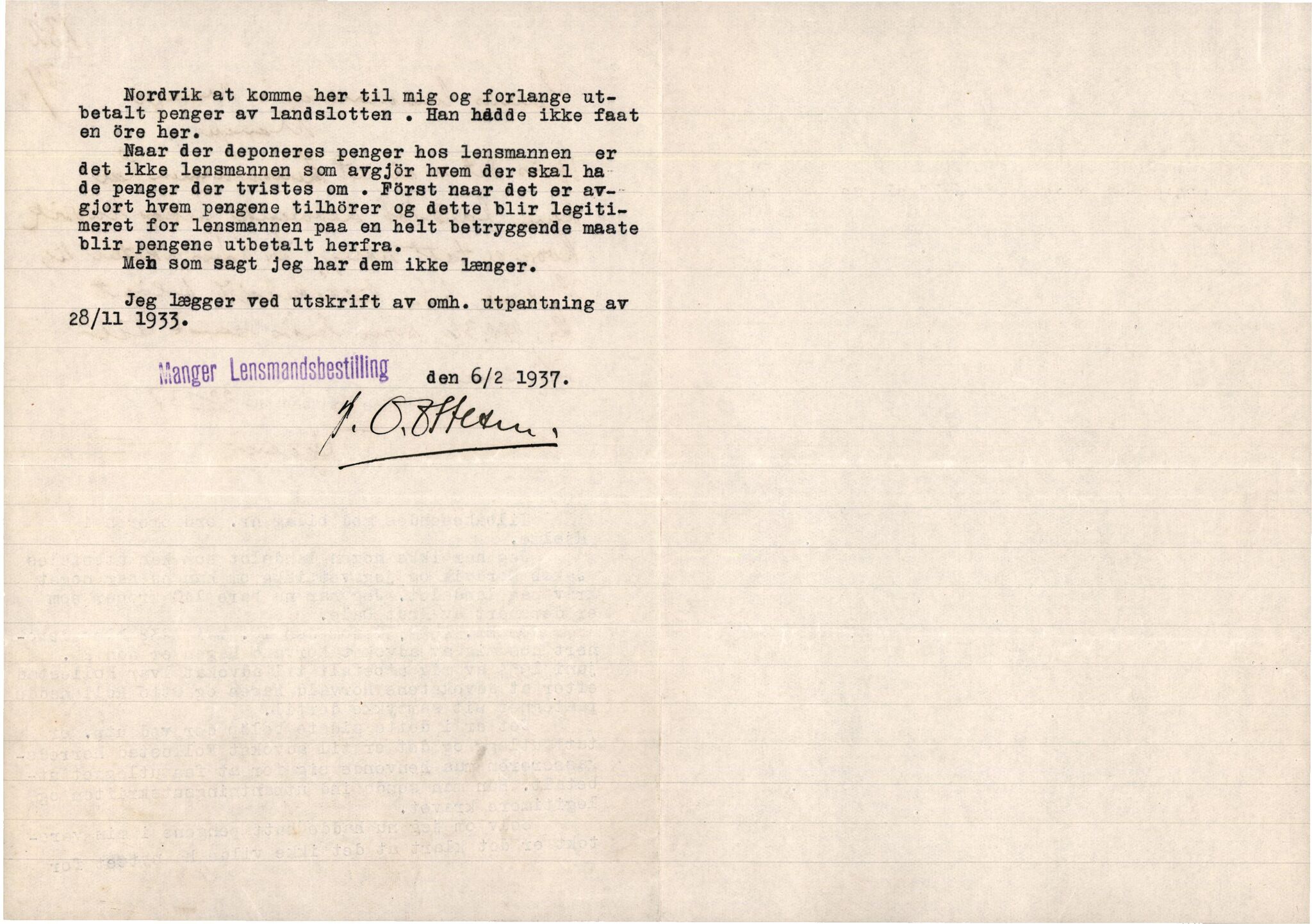 Hjelme kommune. Formannskapet, IKAH/1259a-021/D/Da/L0001/0002: Kronologisk ordna korrespondanse  / Kronologisk ordna korrespondanse , 1937-1938