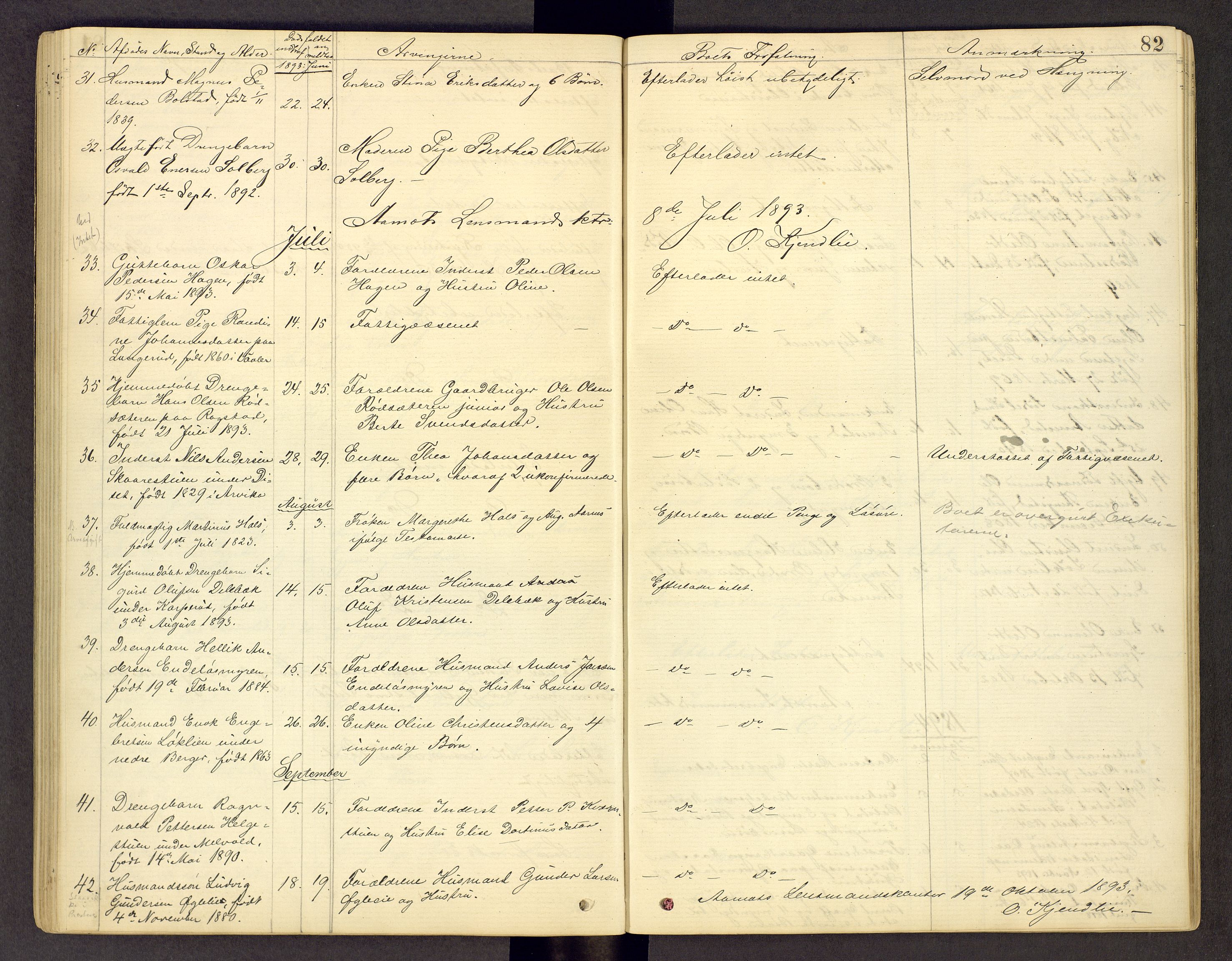 Sør-Østerdal sorenskriveri, AV/SAH-TING-018/J/Jg/L0011: Dødsfallsjournal, 1872-1903, s. 82