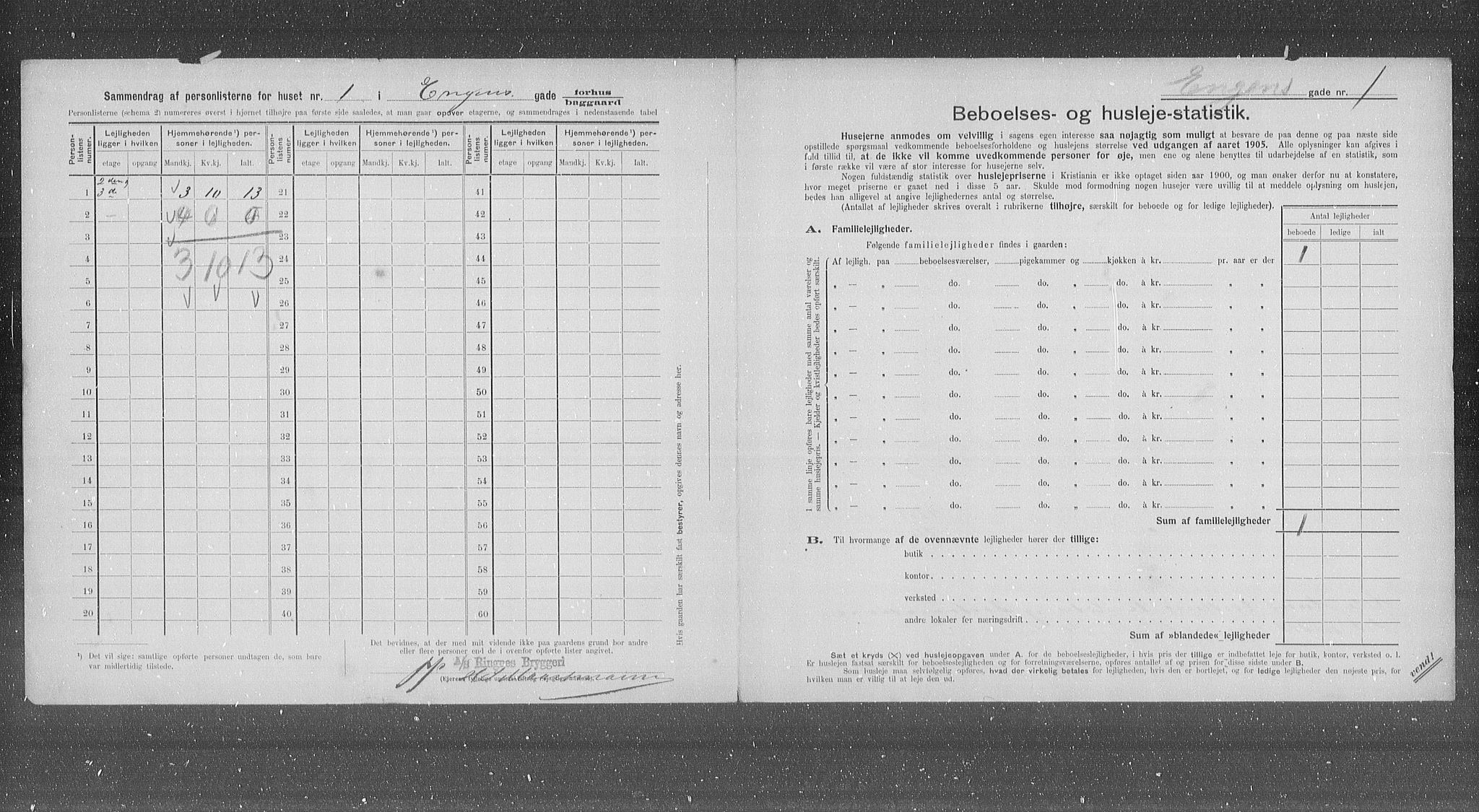 OBA, Kommunal folketelling 31.12.1905 for Kristiania kjøpstad, 1905, s. 10974