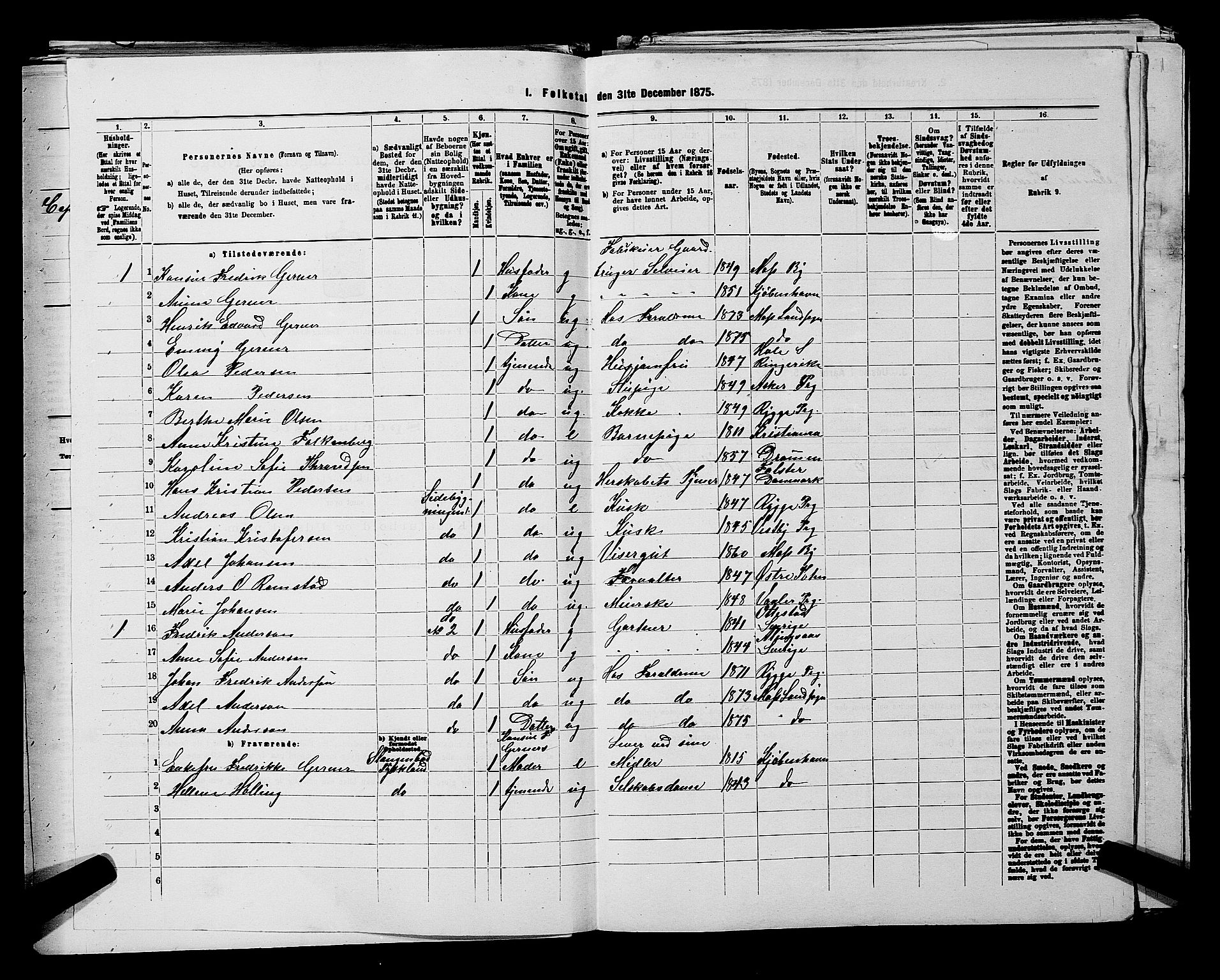 RA, Folketelling 1875 for 0194L Moss prestegjeld, Moss landsokn, 1875, s. 202