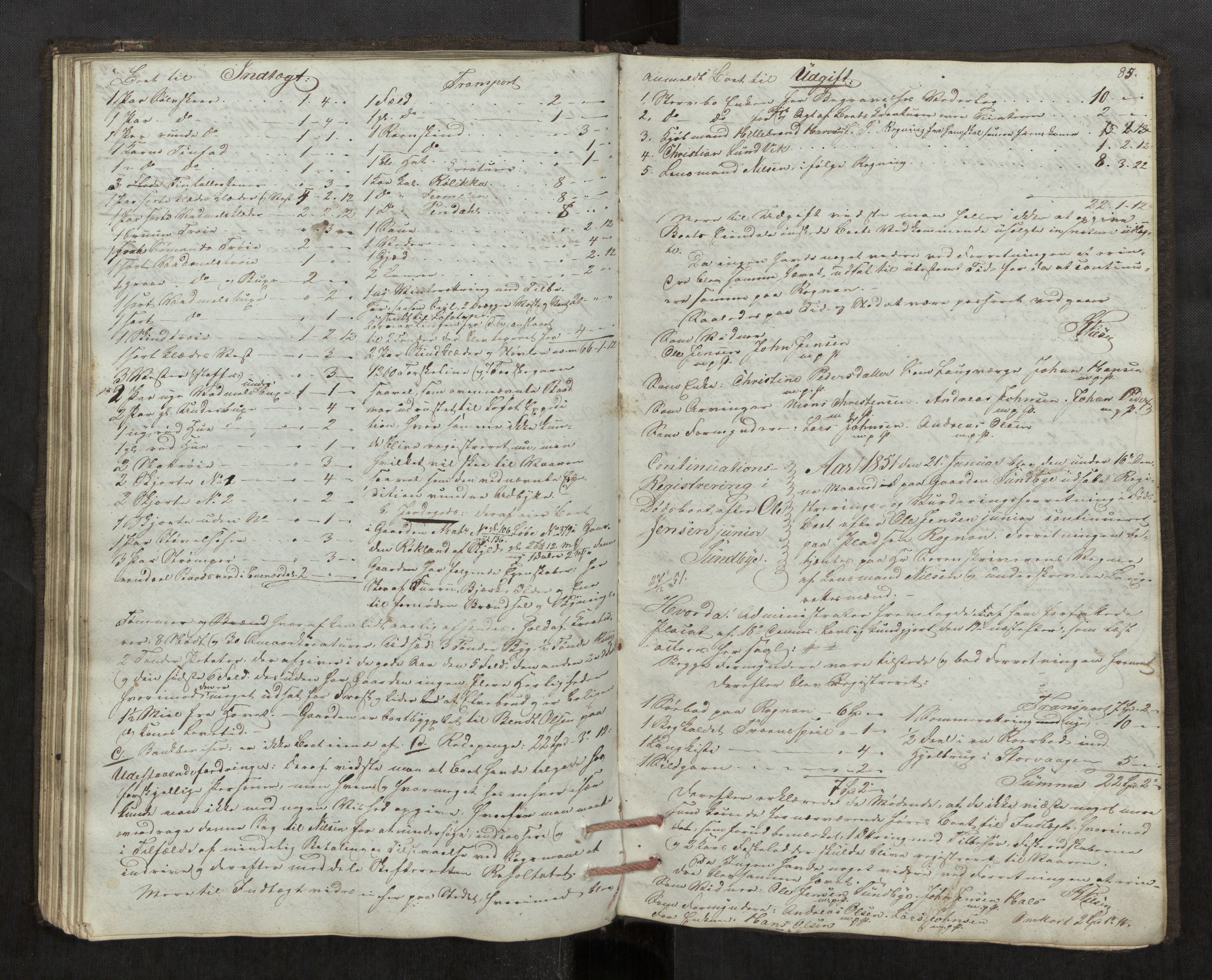 Salten sorenskriveri, AV/SAT-A-4578/1/3/3C/L0001: Skifteregistreringsprotokoll, 1846-1854, s. 85