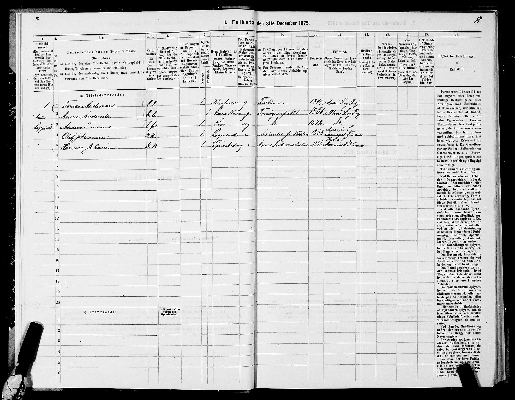 SATØ, Folketelling 1875 for 2012P Alta prestegjeld, 1875, s. 1008