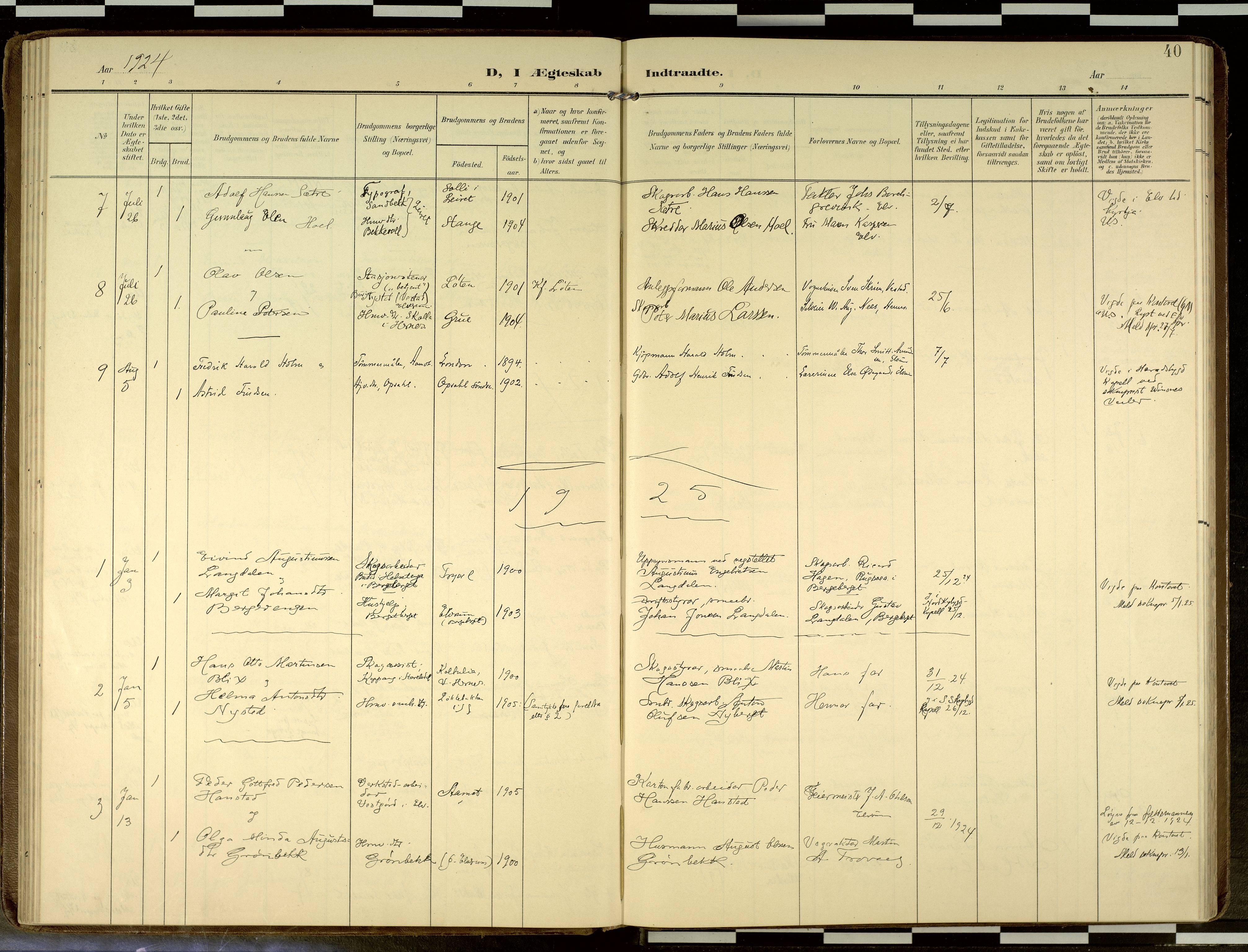 Elverum prestekontor, AV/SAH-PREST-044/H/Ha/Haa/L0019: Ministerialbok nr. 19, 1903-1926, s. 40