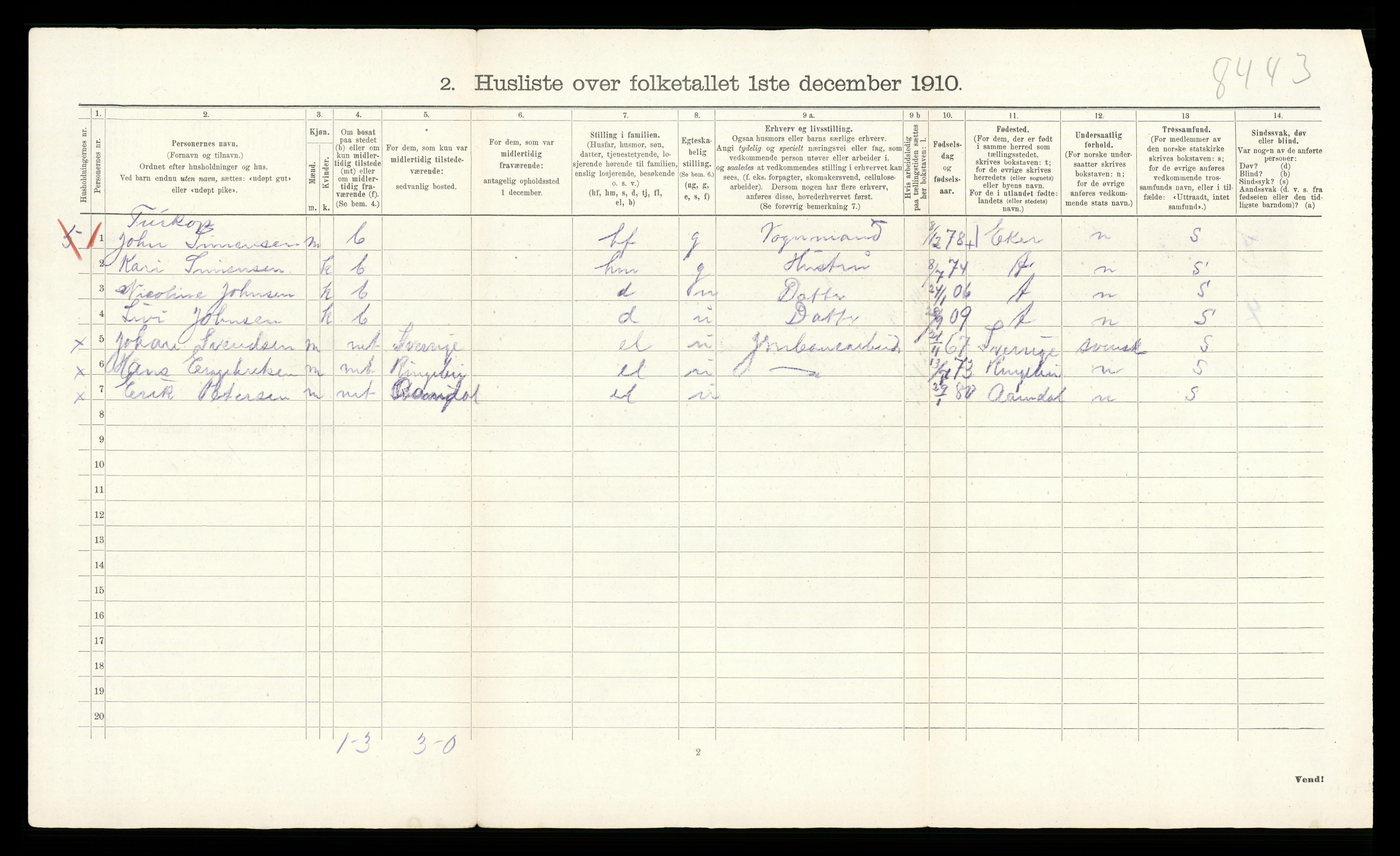 RA, Folketelling 1910 for 0615 Flå herred, 1910, s. 29